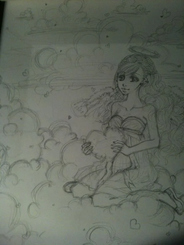 Angel in progress.
Give me my wings back!