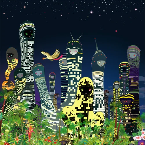 seltzerlizard:

via Kaikai Kiki City Glow by Chiho Aoshima