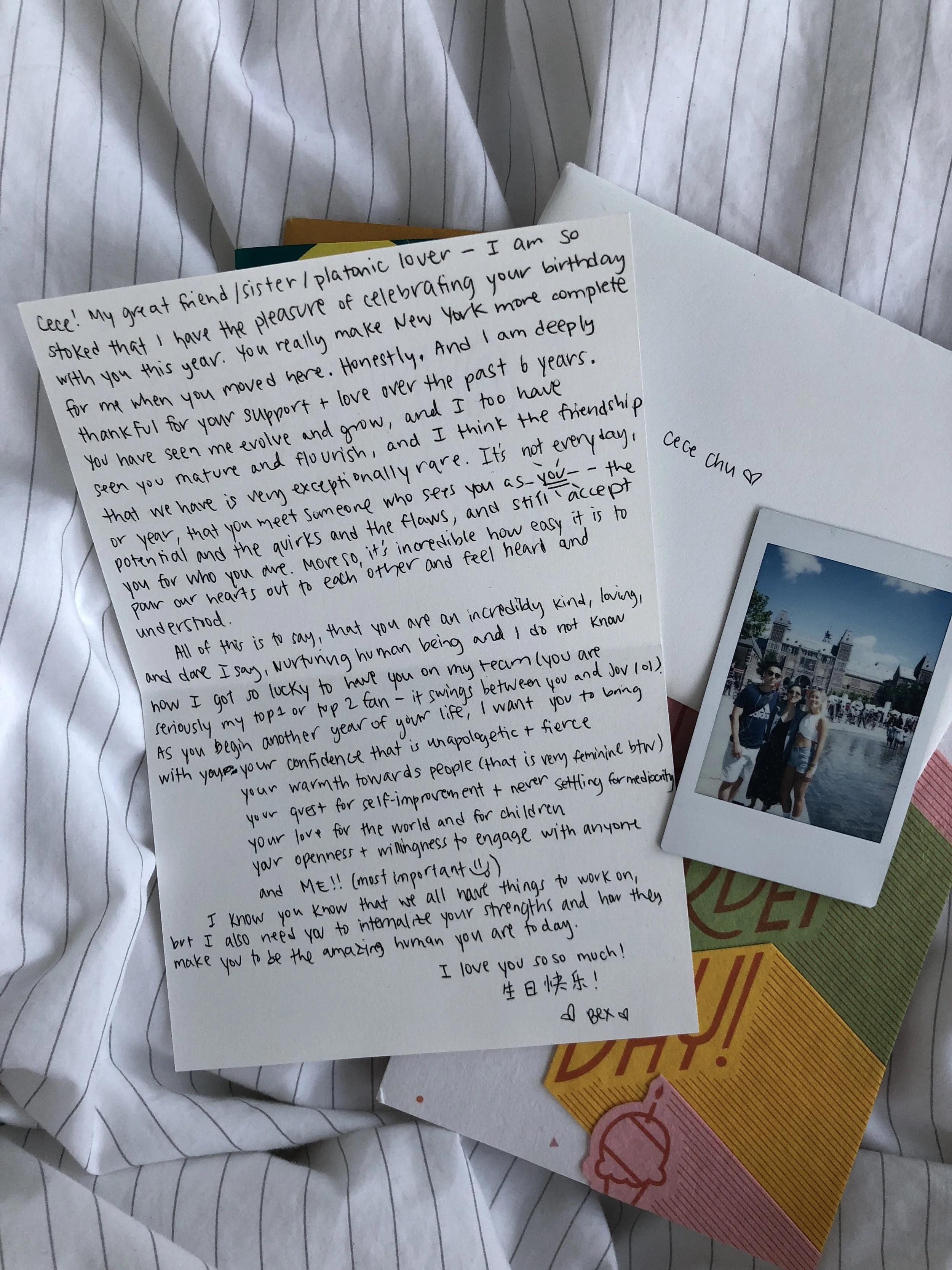 From Becka, who made me cry on the subway.