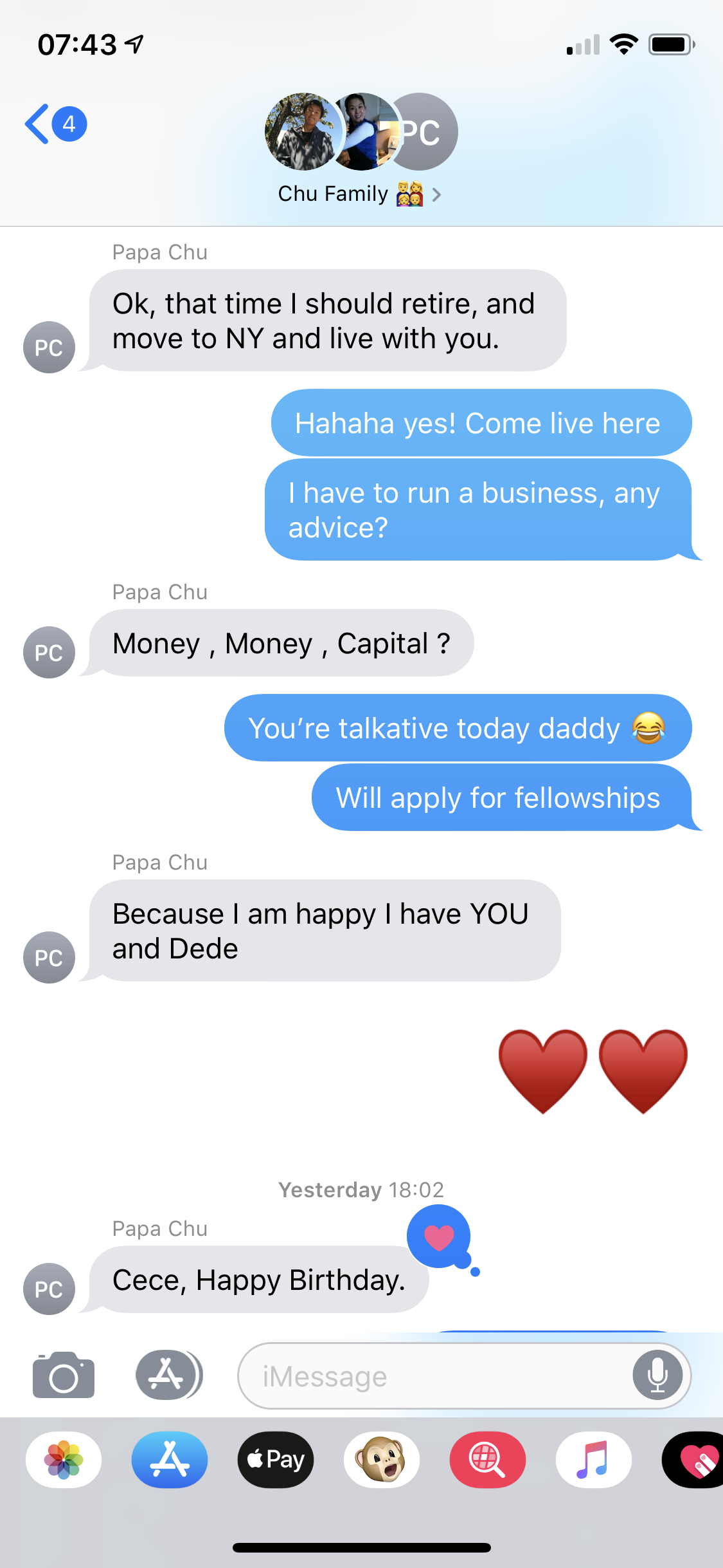 Out of character for Papa Chu ;)