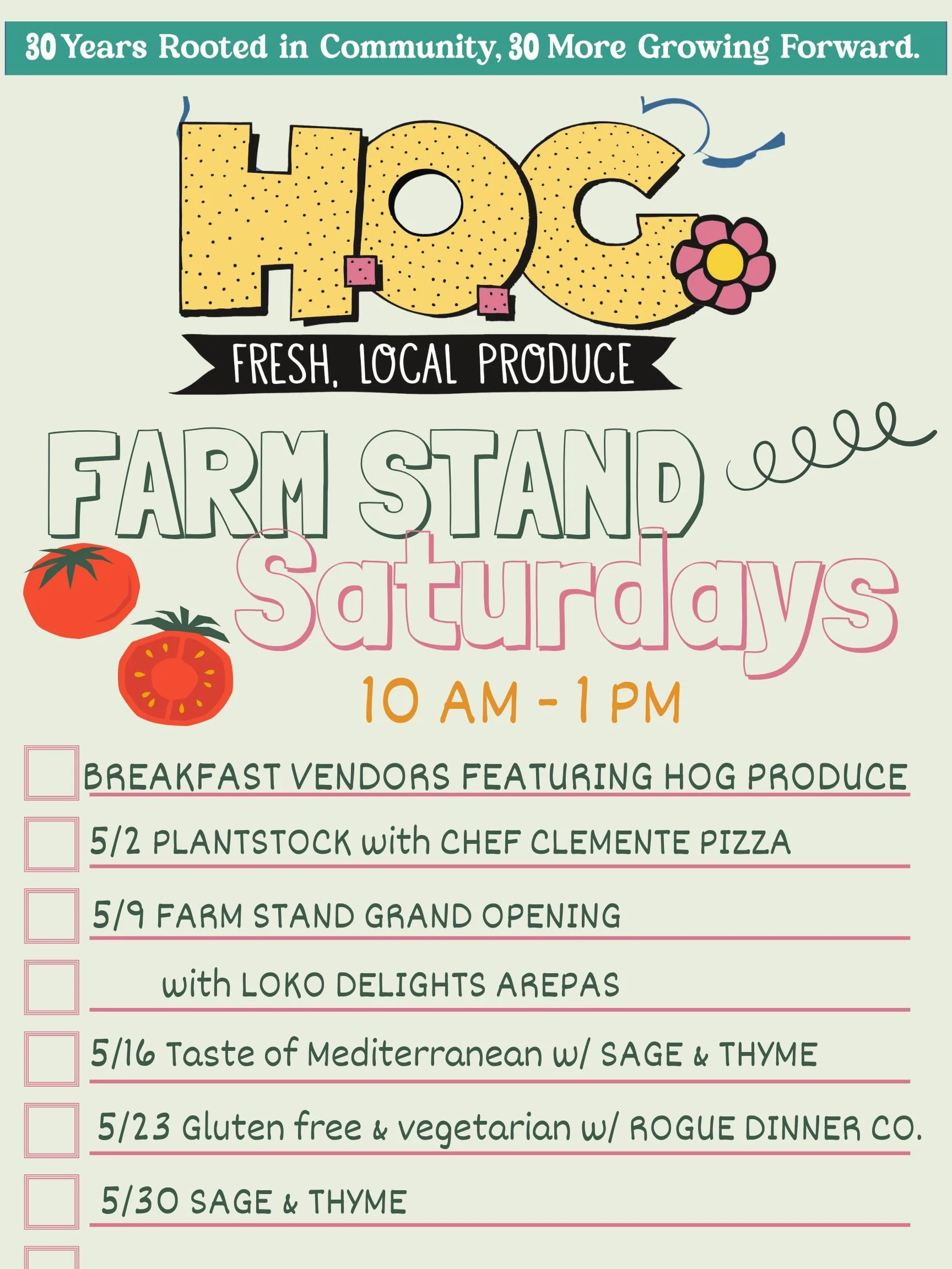 Fram Stand Saturdays with Sage &amp; Thyme