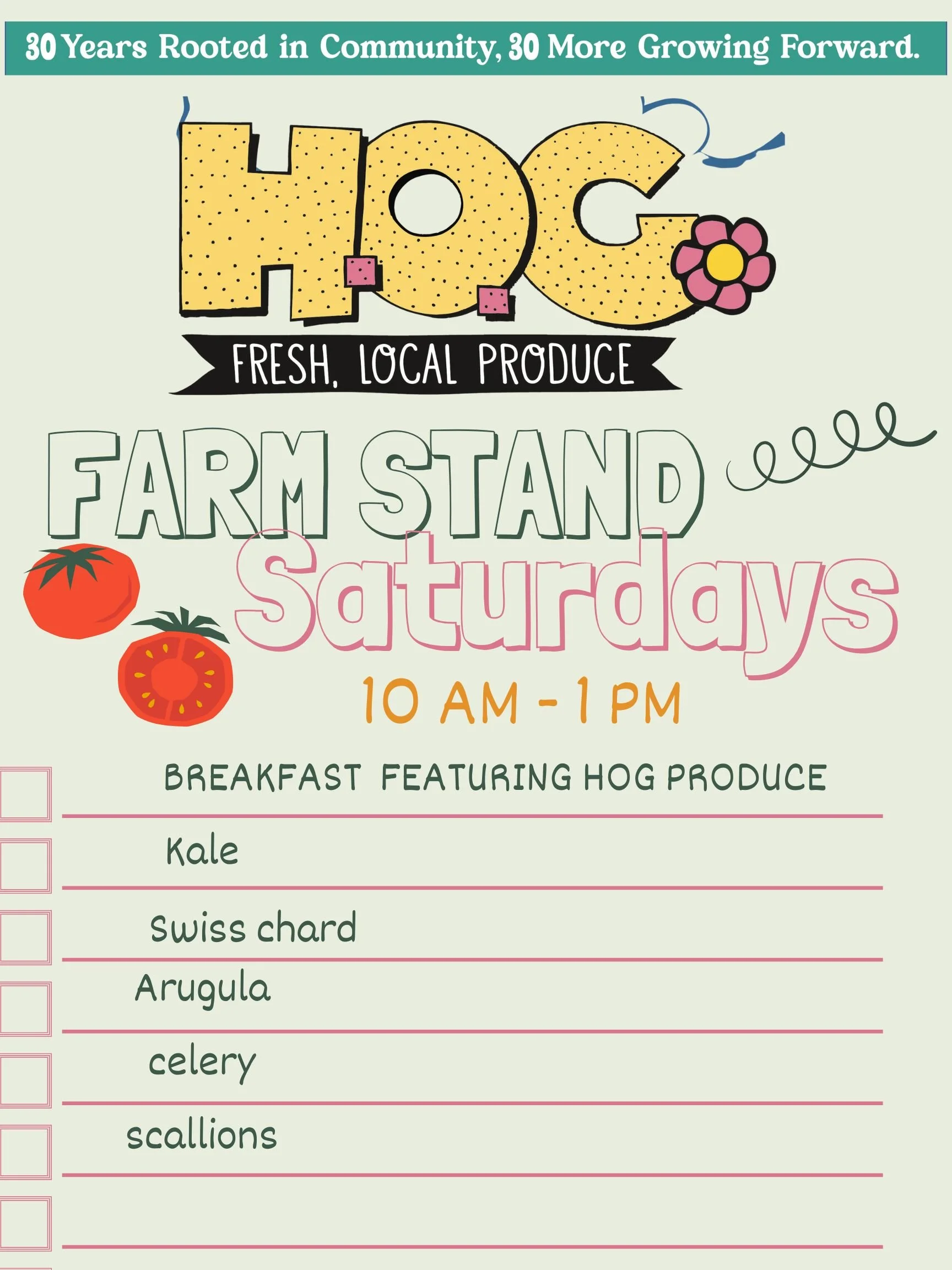 Farm Stand Saturday with food by Chef Clemente Pizza