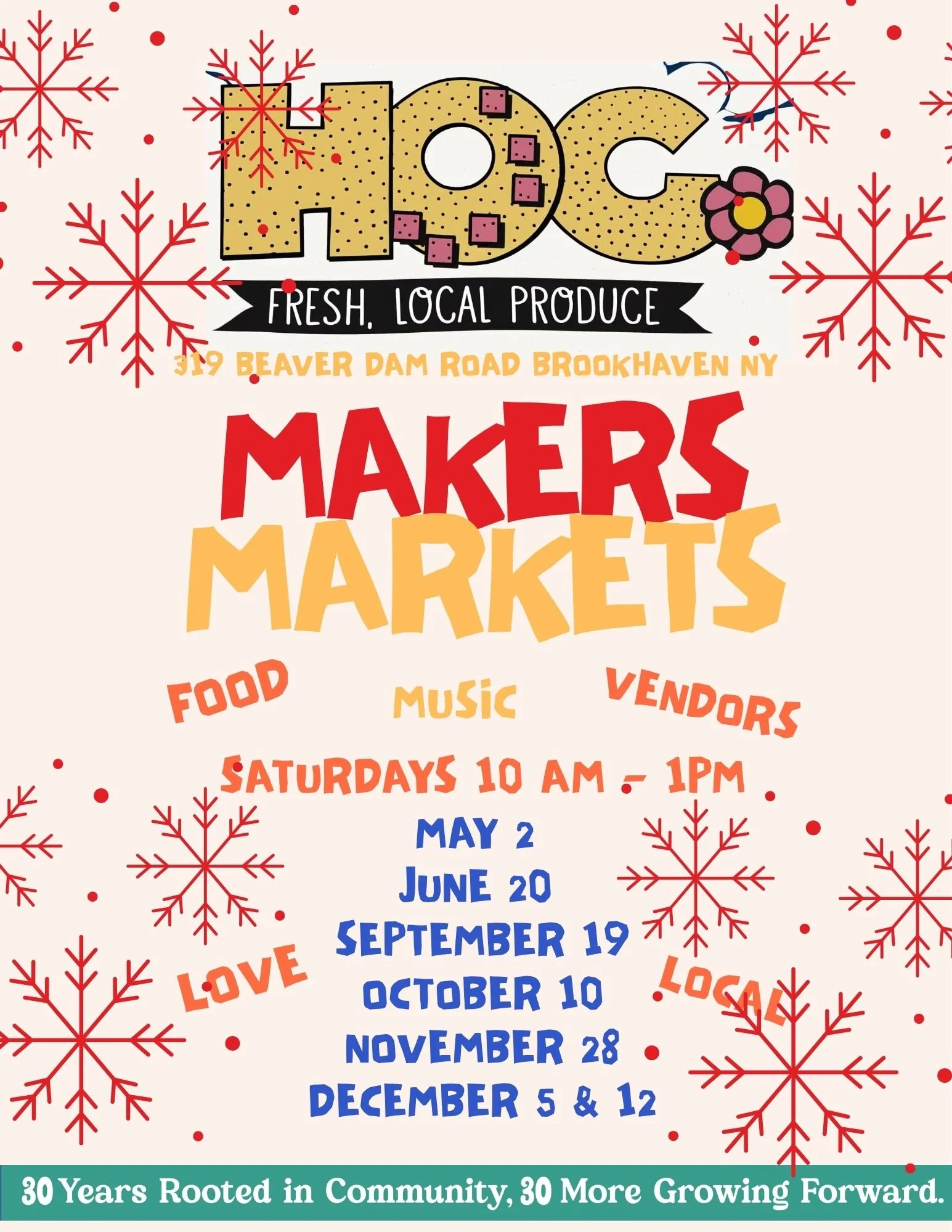 Holiday Makers Market with food by Chef Clemente Pizza