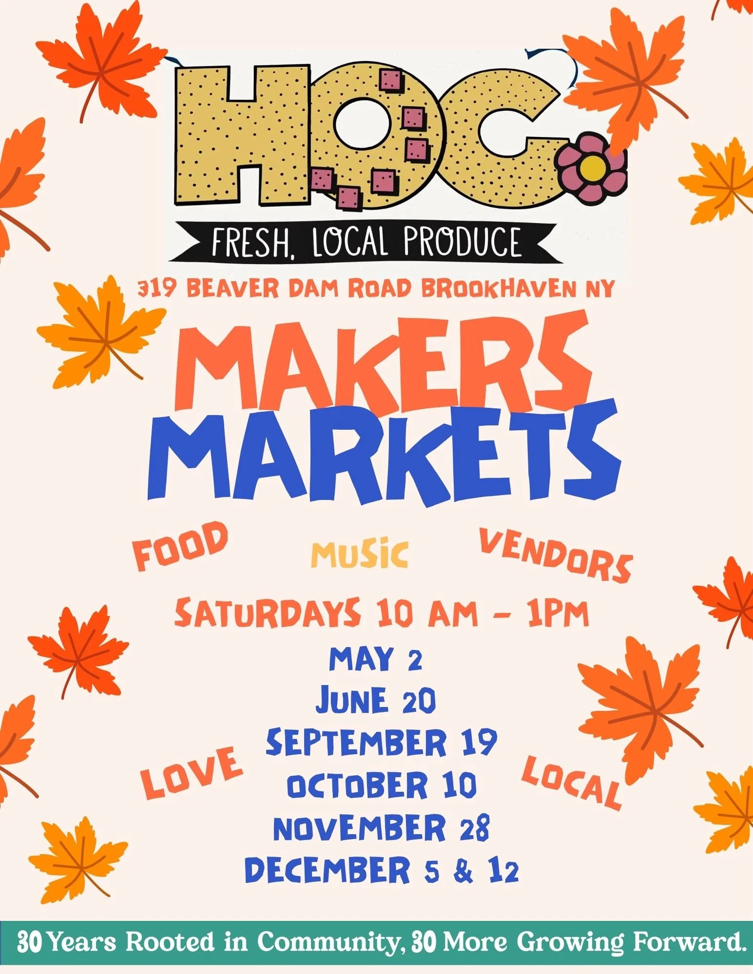 Makers Market with food by Sage &amp; Thyme