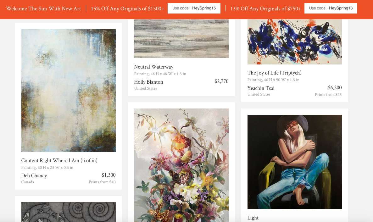 Saatchi Online Gallery Home Page - Weekly Featured Artist Deb Chaney 2018