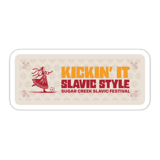 Kickin' It Slavic Style Sticker
