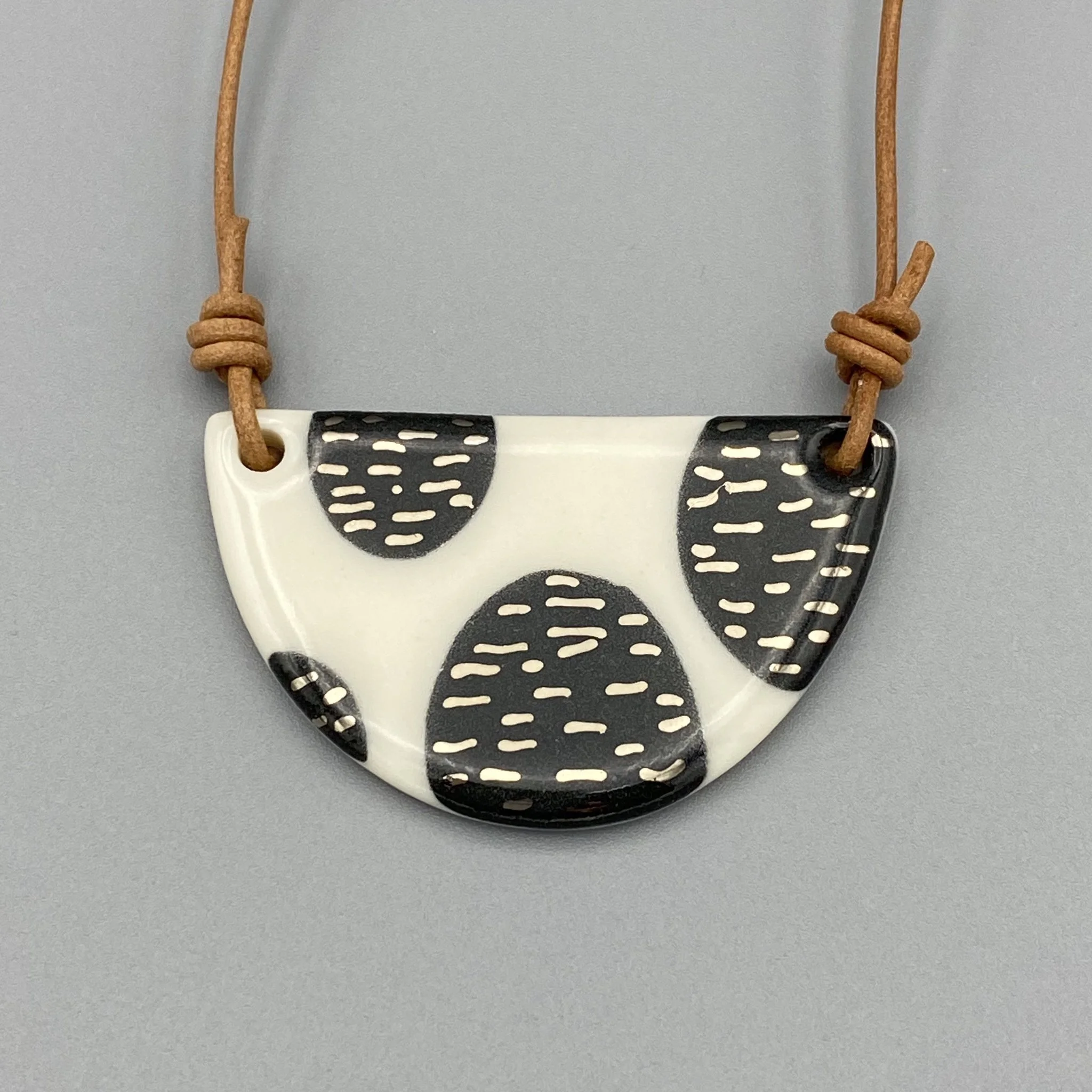 MELTED - Handmade, B+W, Hapa, Spec Necklace