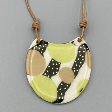 MELTED - Handmade, Succulent, Shield, Spec Necklace