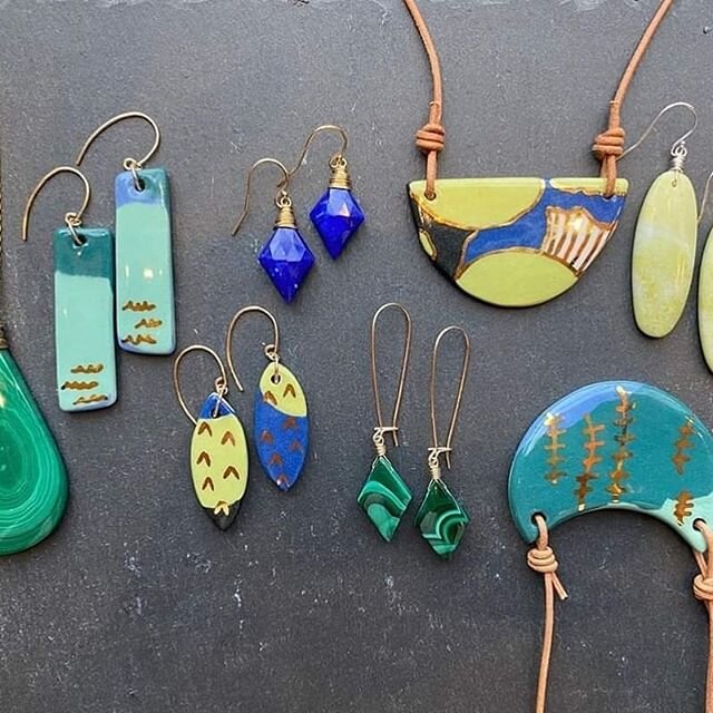 Did you know we carry ethically made, sustainable jewelry in our online store? This beautiful Nerikomi, handmade porcelain jewelry is made by a Seattle based designer of many talents. Check out the curated collection at Chayahboutique.com !  #guiltfr