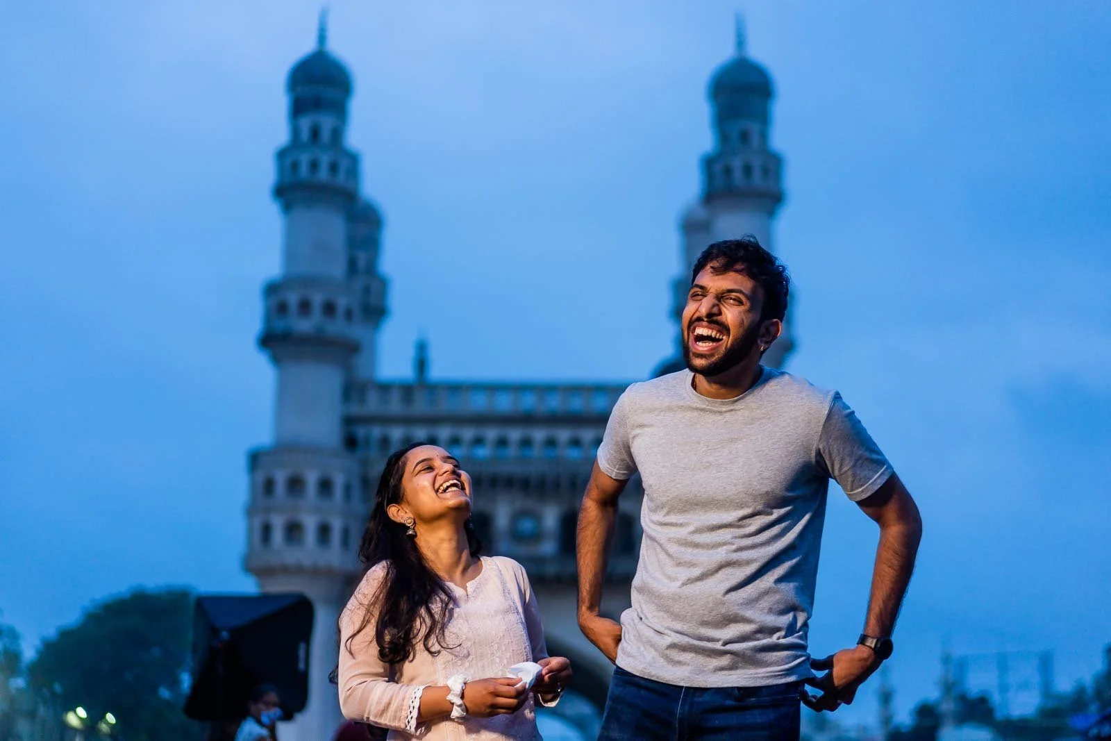 Rajesh and Spandana were all glee to get married.