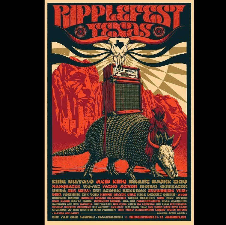 Austin Texas we&rsquo;ll be seein you this fall!! Thank you @ripplefesttexas for having us. Lineup is STACKED stoked to be back🔥grab ur 🎟️🎟️🎟️

Poster: @1horsetown