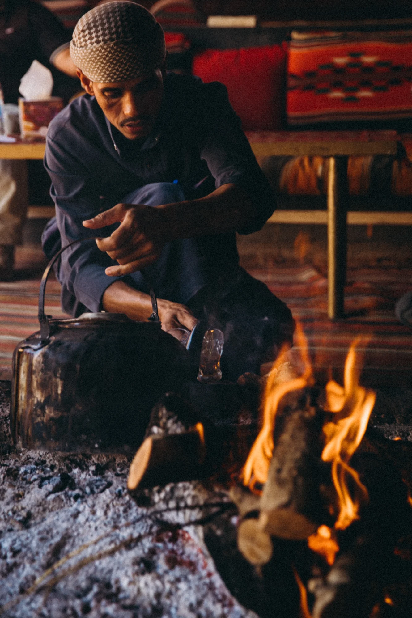 In Bedouin culture (and many other middle eastern cultures) it’s very insulting to not accept tea. So although I don’t drink it normally, I drank it a lot on this day!