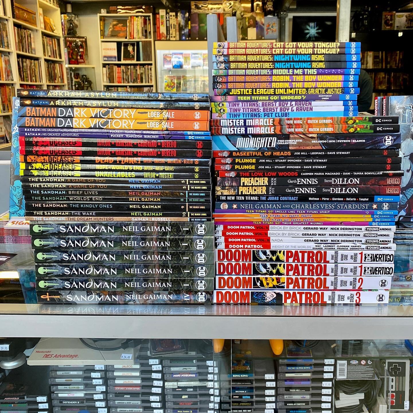 Stacks of best selling DC trades just got restocked, just in time for TPB Tuesday! If you&rsquo;re looking for something we don&rsquo;t have in stock just let us know and we can order it for you. 📚