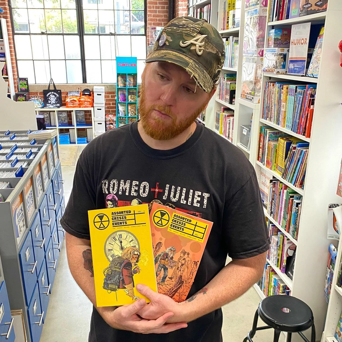 Gloomy fall weather got you feeling down? Check out Assorted Crisis Events, you&rsquo;ll feel SO MUCH WORSE.

One of our favorite books this year, we&rsquo;ll sometimes pitch Assorted Crisis Events as &ldquo;the best bummer on the shelves&rdquo;. Eve