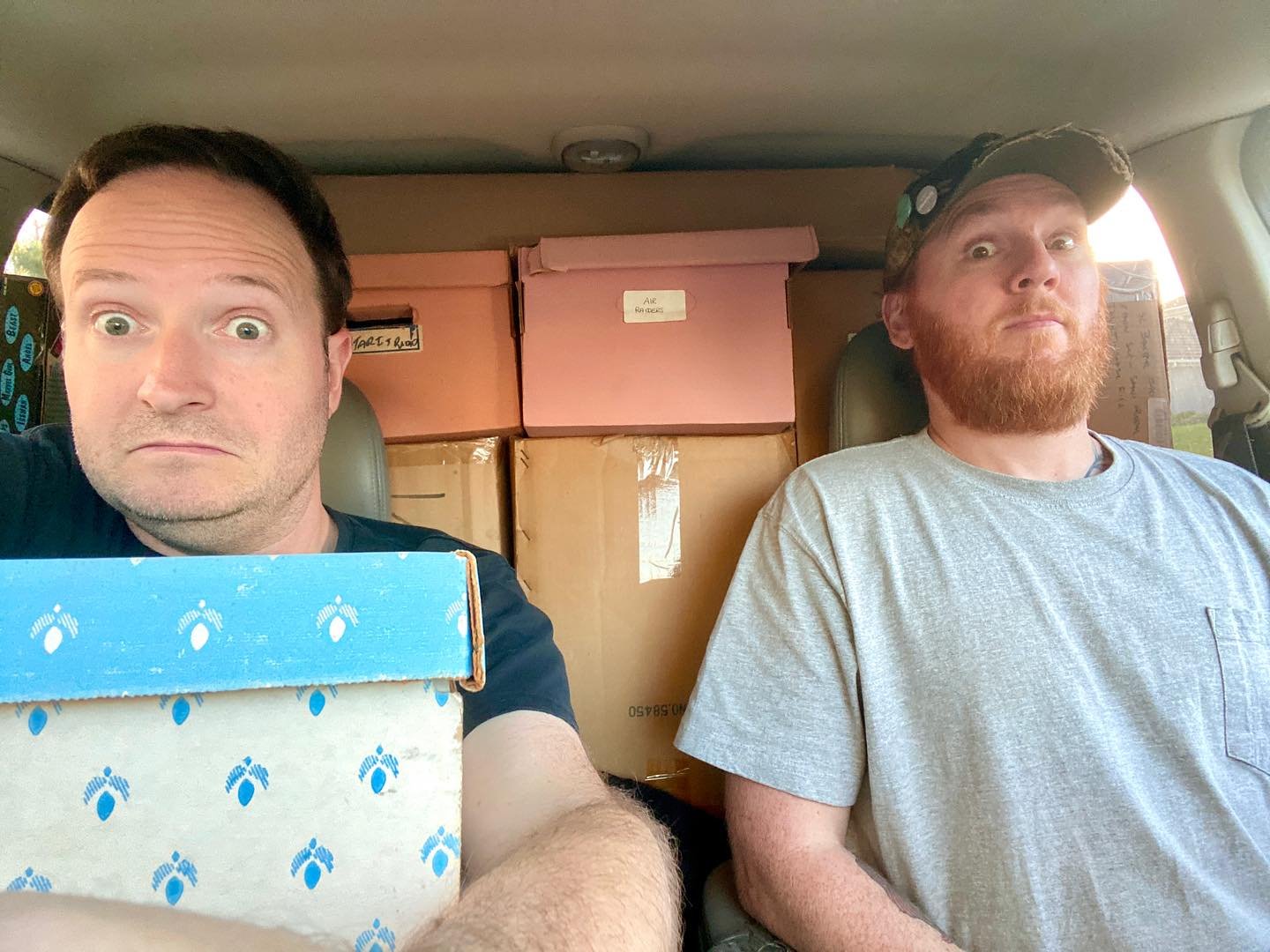 The shellshocked look of someone who just purchased 1500 toys&hellip; 😬

Went on a road trip with Zach to pick up the single biggest toy collection we&rsquo;ve had in 7 years. Tons of Marvel, DC, TMNT, Power Rangers, Star Wars, Star Trek, Terminator