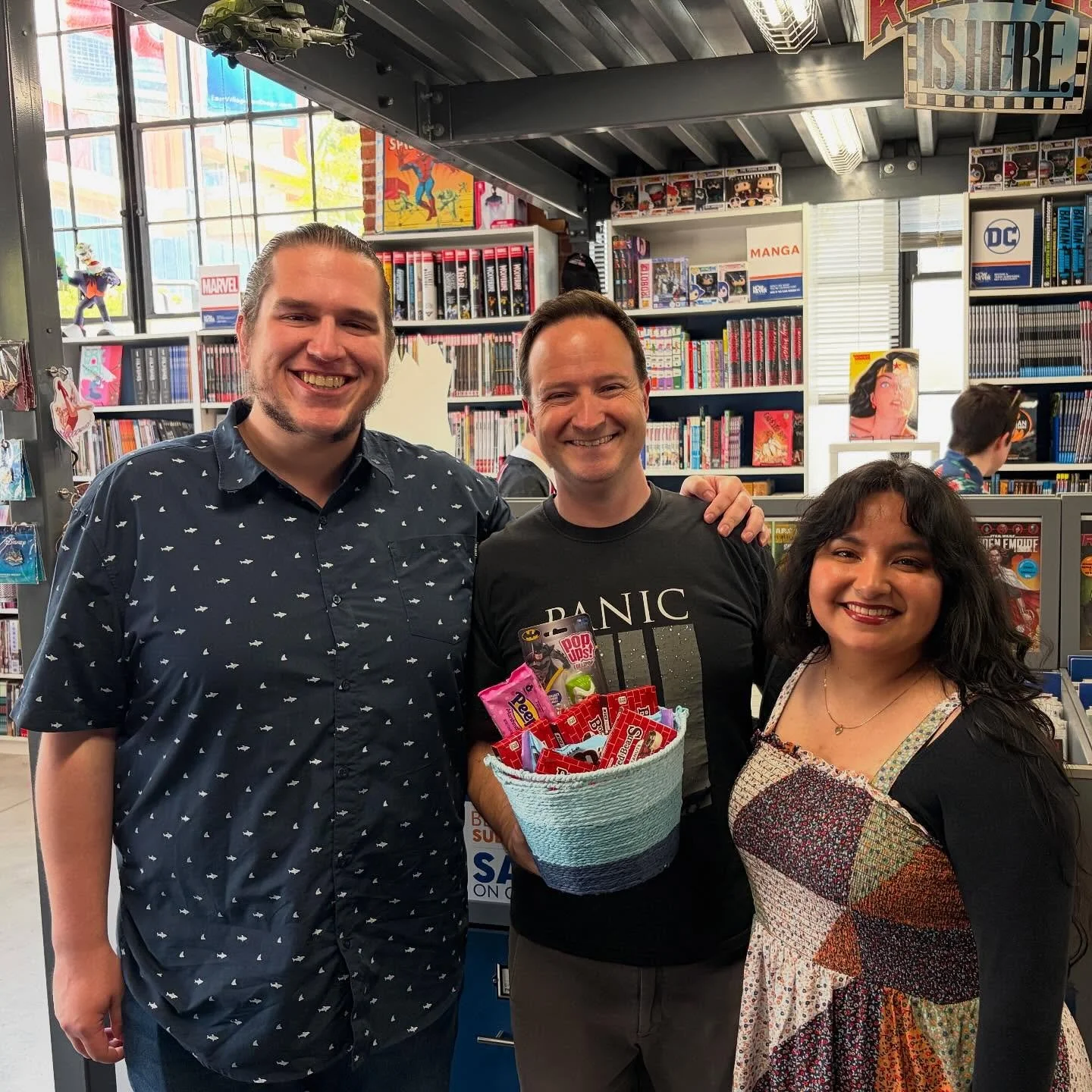 Love to our friends Jesse and Rachel for bringing us an Easter basket full of treats yesterday! It was PACKED with Boston Baked Beans, which Aaron loves but the critics have reviewed as &ldquo;weird&rdquo; and &ldquo;not as good as I remember&rdquo;.