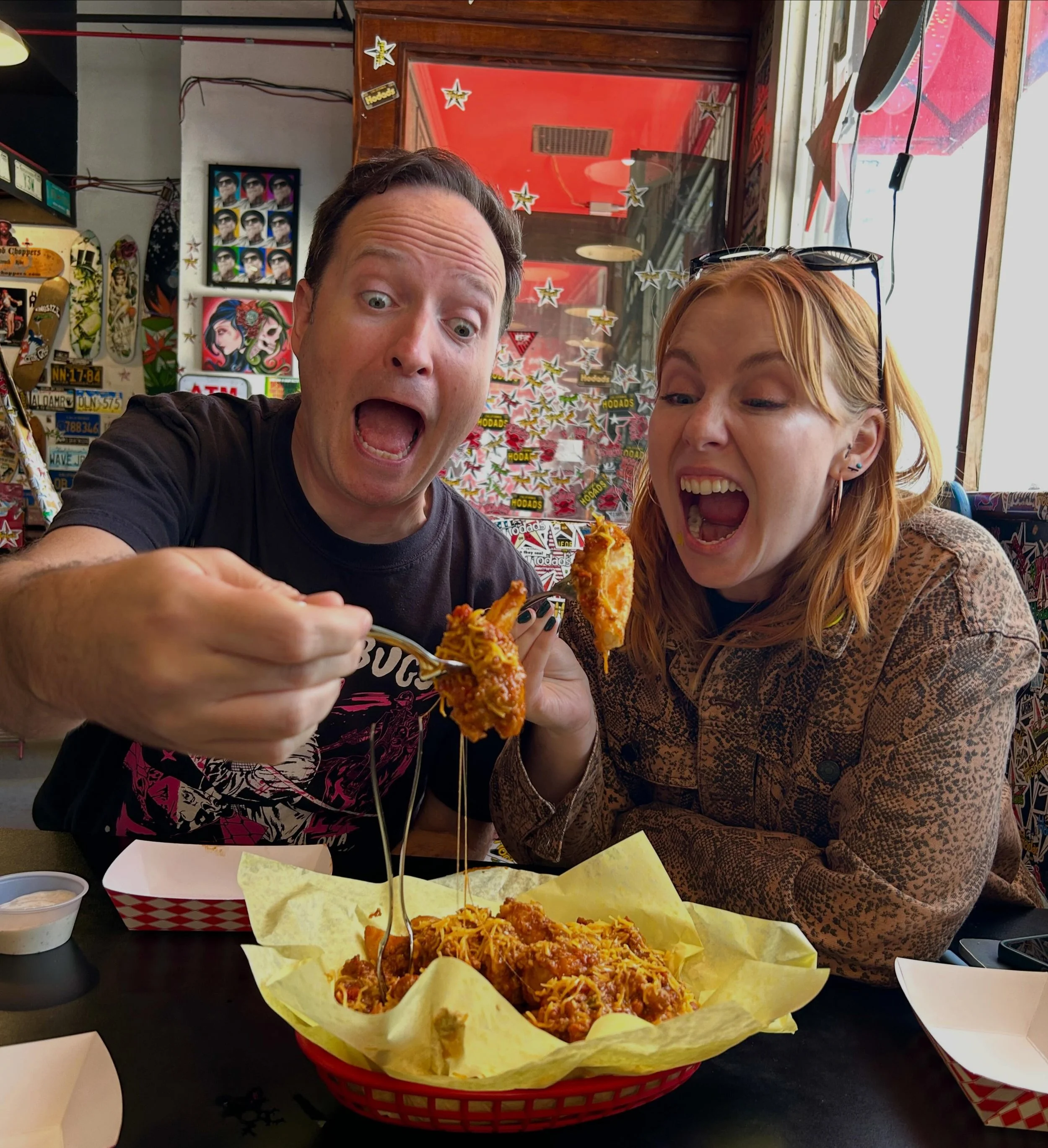 This is what a Very Serious Comic-Con Meeting looks like. Spent the day with the amazing @thecomicsgingerharley from @readtinyonion to plot out our stop on the Corpse Tour! Exquisite Corpses has been one of our favorite books of the last year, and on