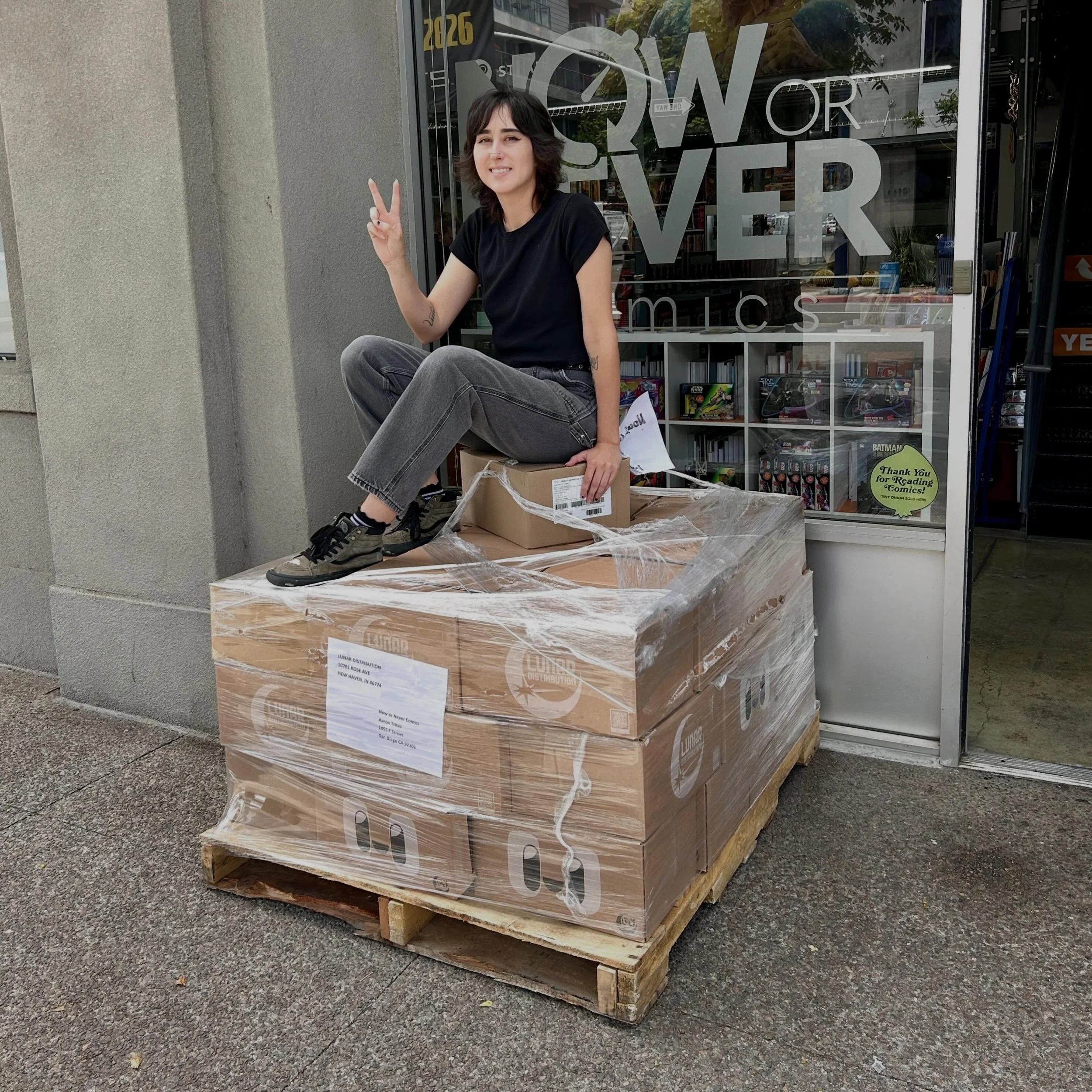 We&rsquo;re getting pallets of trades delivered to make sure shelves are full for Comic-Con! Planning for the show starts months in advance (one event was booked almost 9 months ago), so it&rsquo;s hard to believe we&rsquo;re now just one week away. 