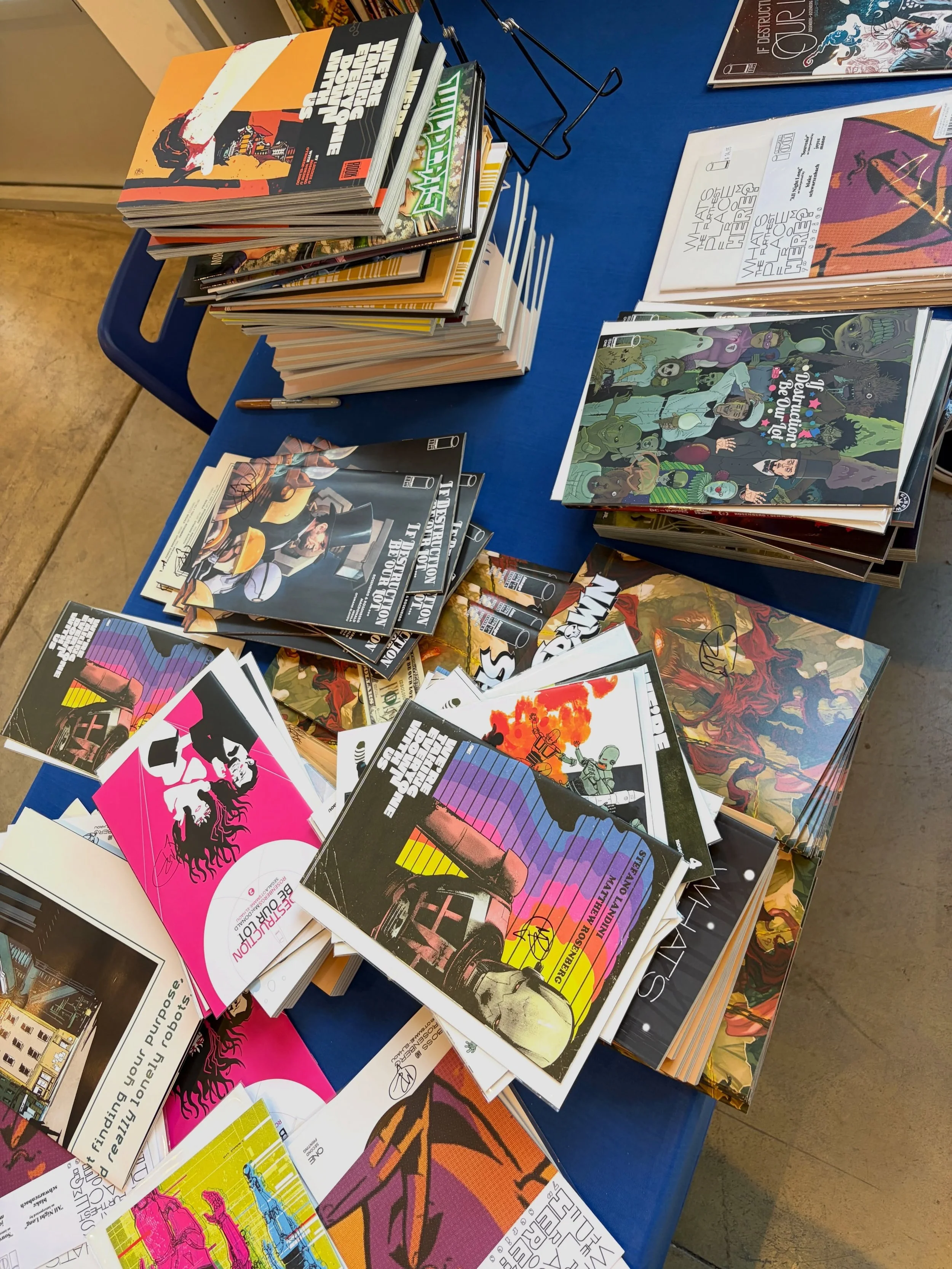 Did you miss our signing with @ashcanpress yesterday? Well good news, he signed EVERYTHING in the shop with his name on it (plus a few things his name wasn&rsquo;t even on). We&rsquo;ve got signed trades, hardcovers, individual issues, ratios and rec