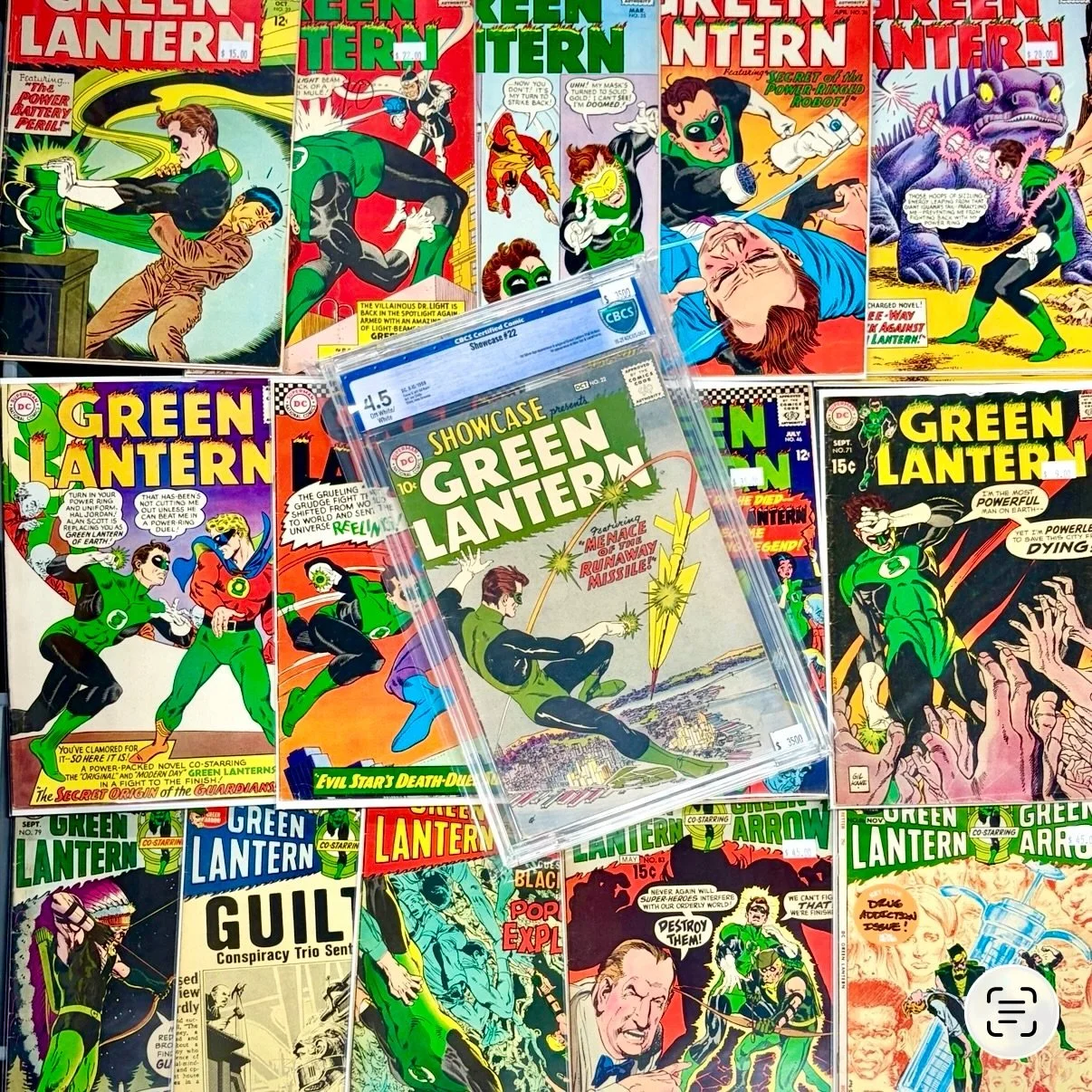 Ready for the season finale of Lanterns? If not, we just put out a collection to get you ready: a sweet batch of Green Lantern back issues, including the 1st appearance of Hal Jordan in Showcase 22! CBCS graded 4.5, never pressed or cleaned, rescued 