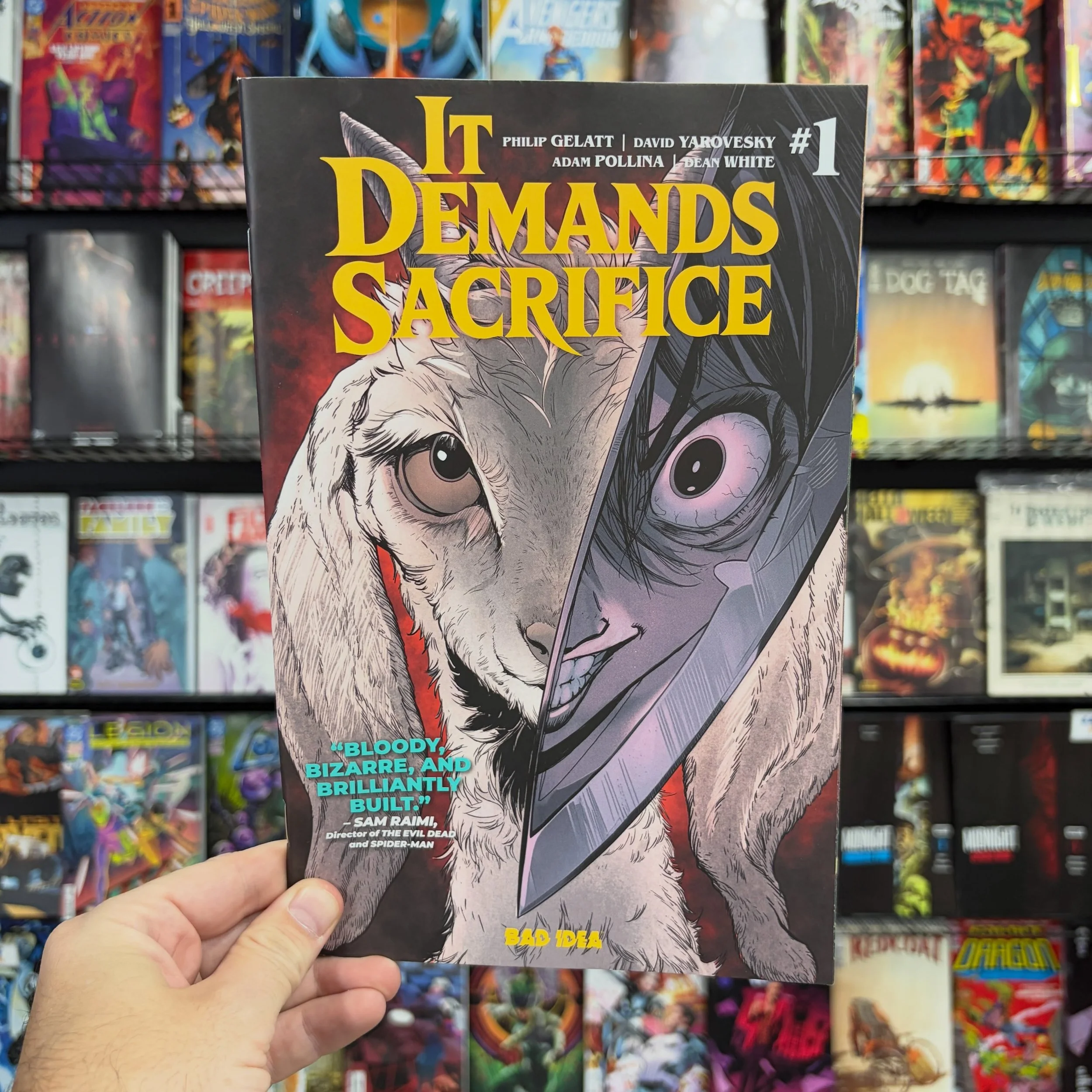 New Comic Book Days are getting spookier with every passing week! We&rsquo;ve got comics about sacrificial goats AND sacrificial lambs, Marvel zombies, sitcom murders, a Spidey Halloween special, deadly bugs of the non Spidey variety swarming the yar