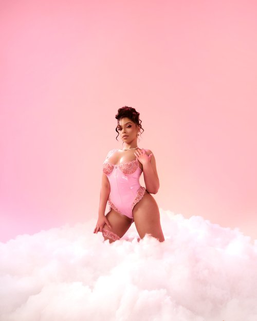 Pink cloud birthday shoot