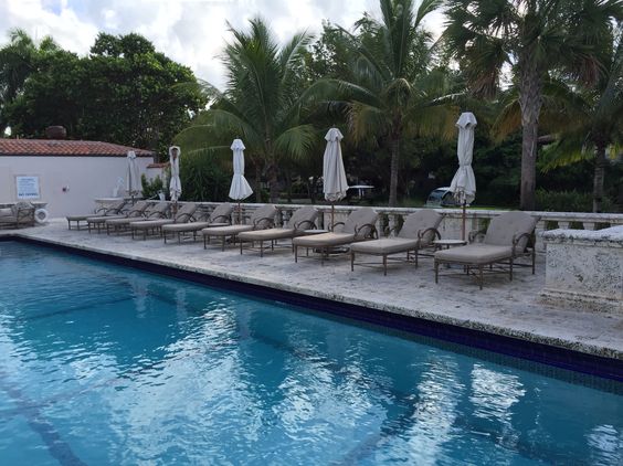  Pavilion's Traditions Chaise Lounges at the Fisher Island Club Pool 