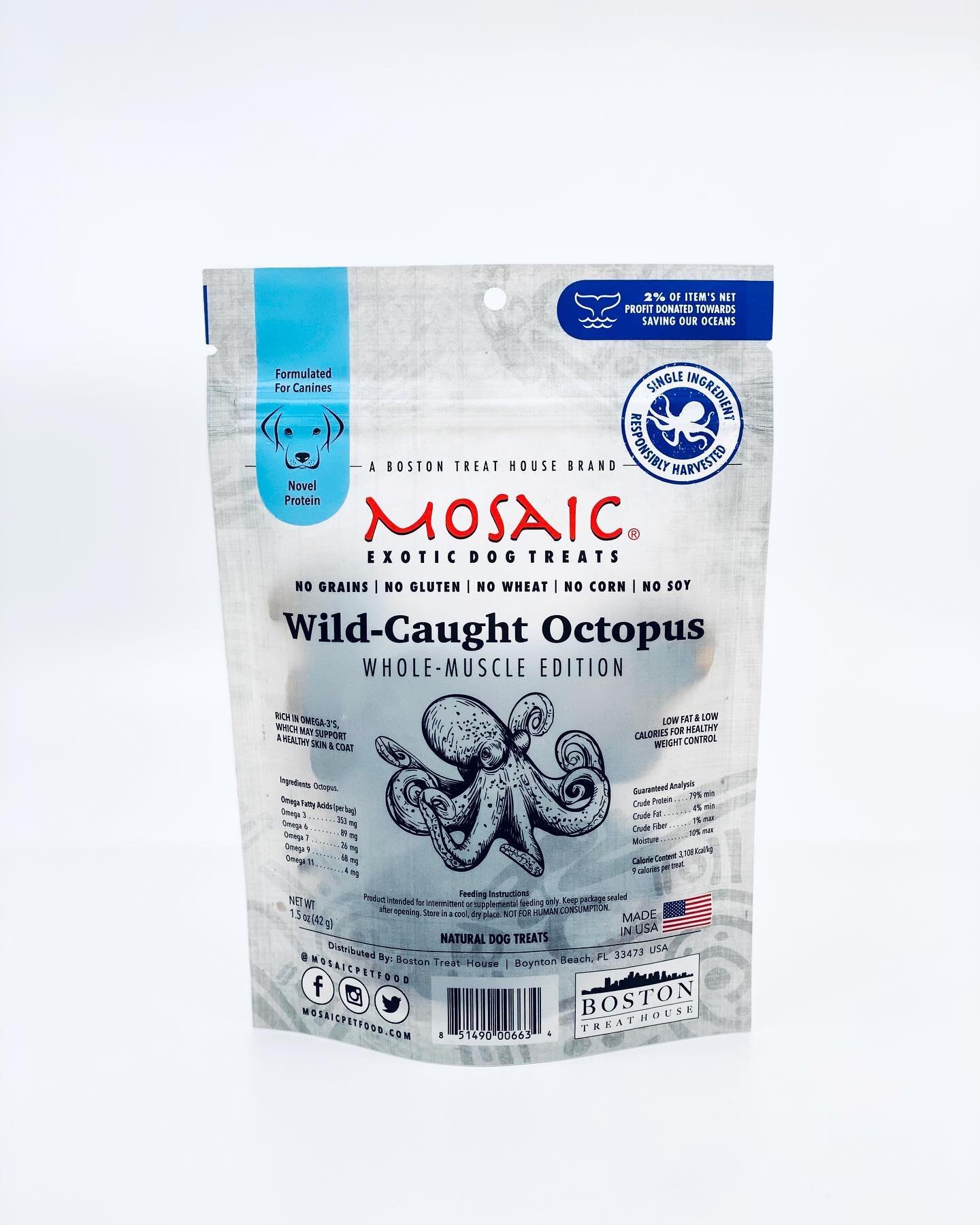 Wild Octopus Whole-Muscle Jerky. 
#octopus #healthydogtreats #omega3s #dogtreats