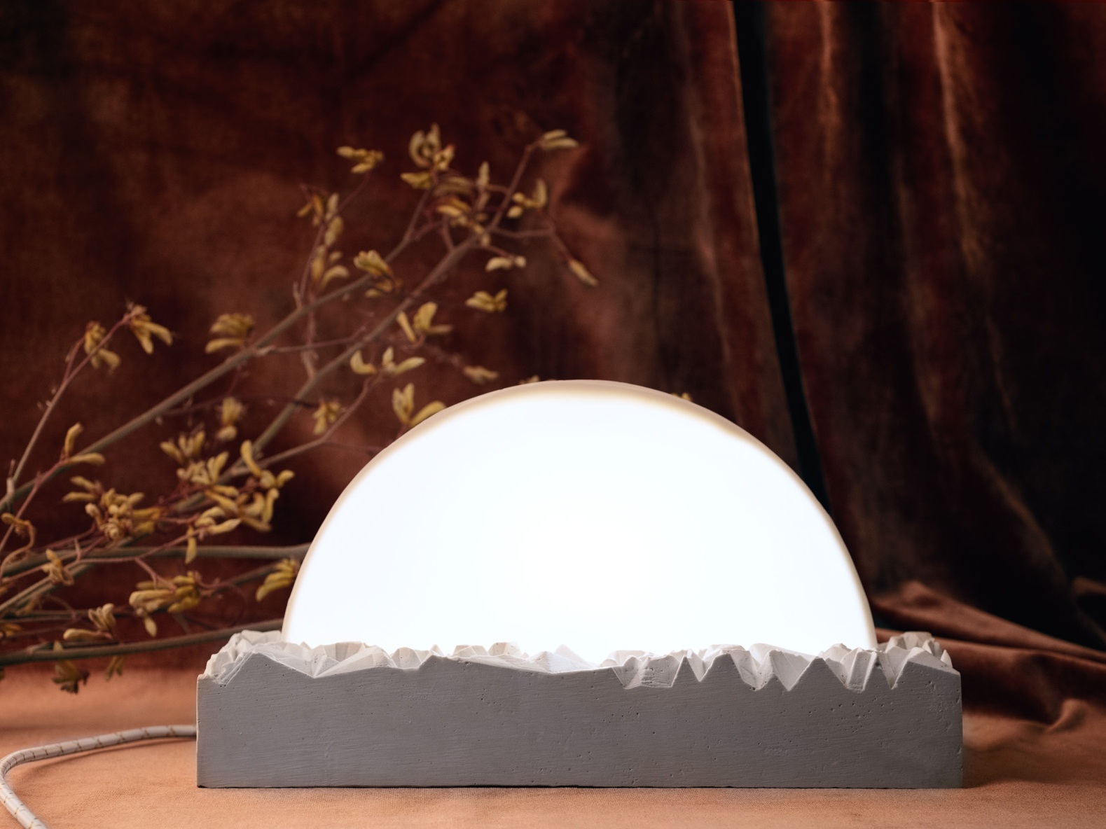 Moonrise Porcelain Table Lamp in White Terrain