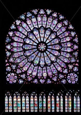 Figure 4: North Rose Window, Notre Dame Cathedral, Paris, France