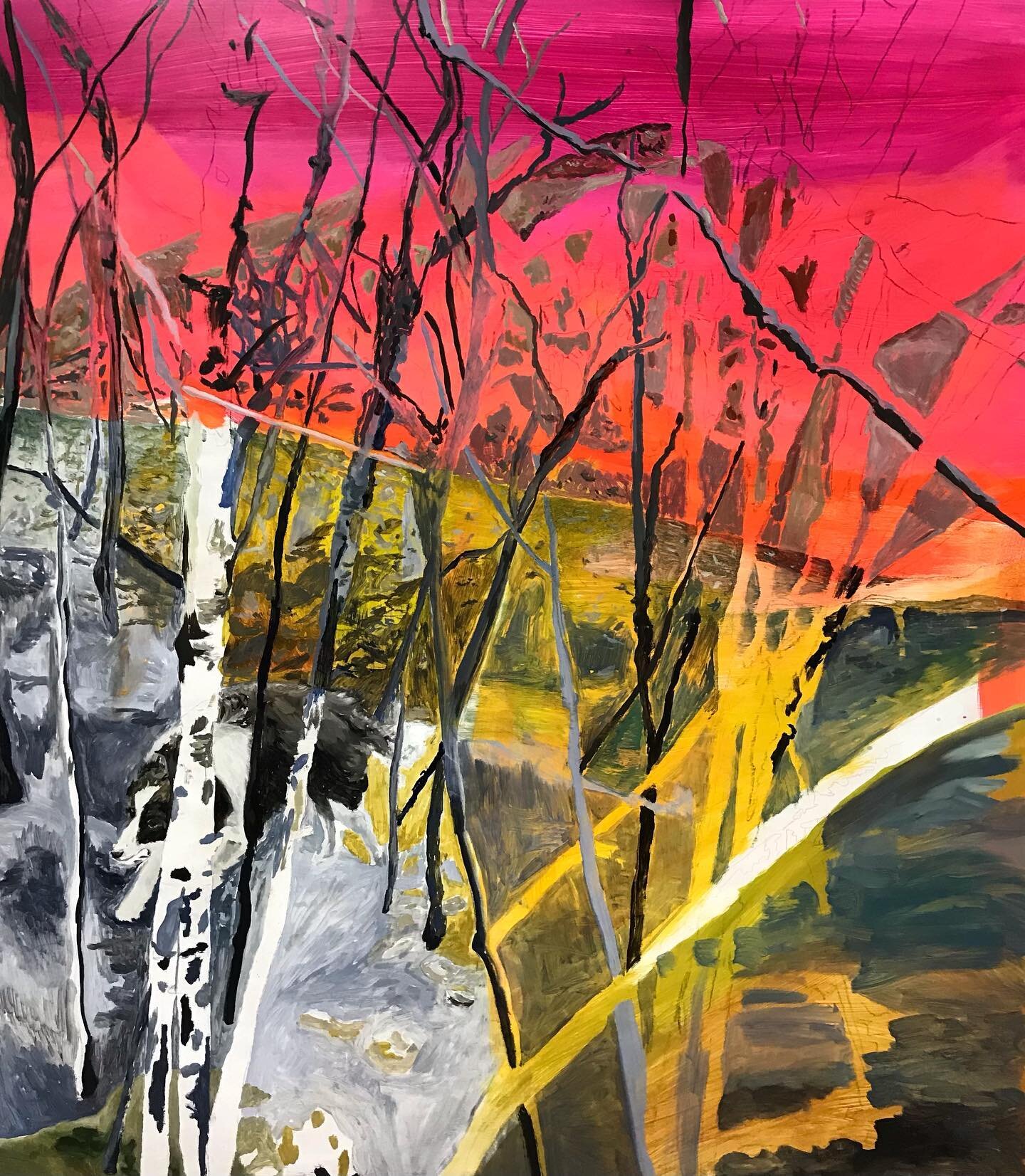 A painting of the charred branches from the fire on Timp this year.
Oil on panel, 40 x 50”
#wip #oilpainting #landscape