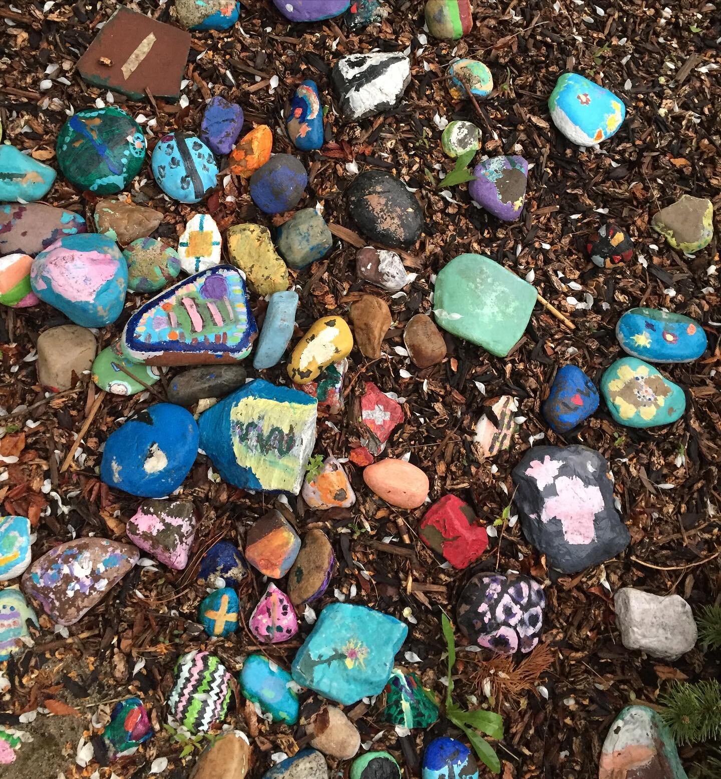 prayer rocks I found on a foggy walk <3