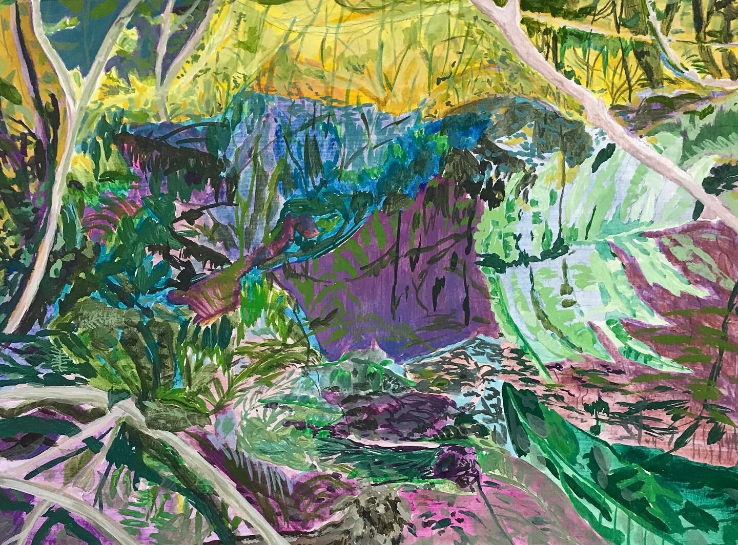 There’s a pup hiding in there somewhere
‘Wild Eye’ acrylic on paper, 9 x 12”
See more at BYU’s Virtual Open Studios opening tomorrow night at 5pm! Byuopenstudios.com