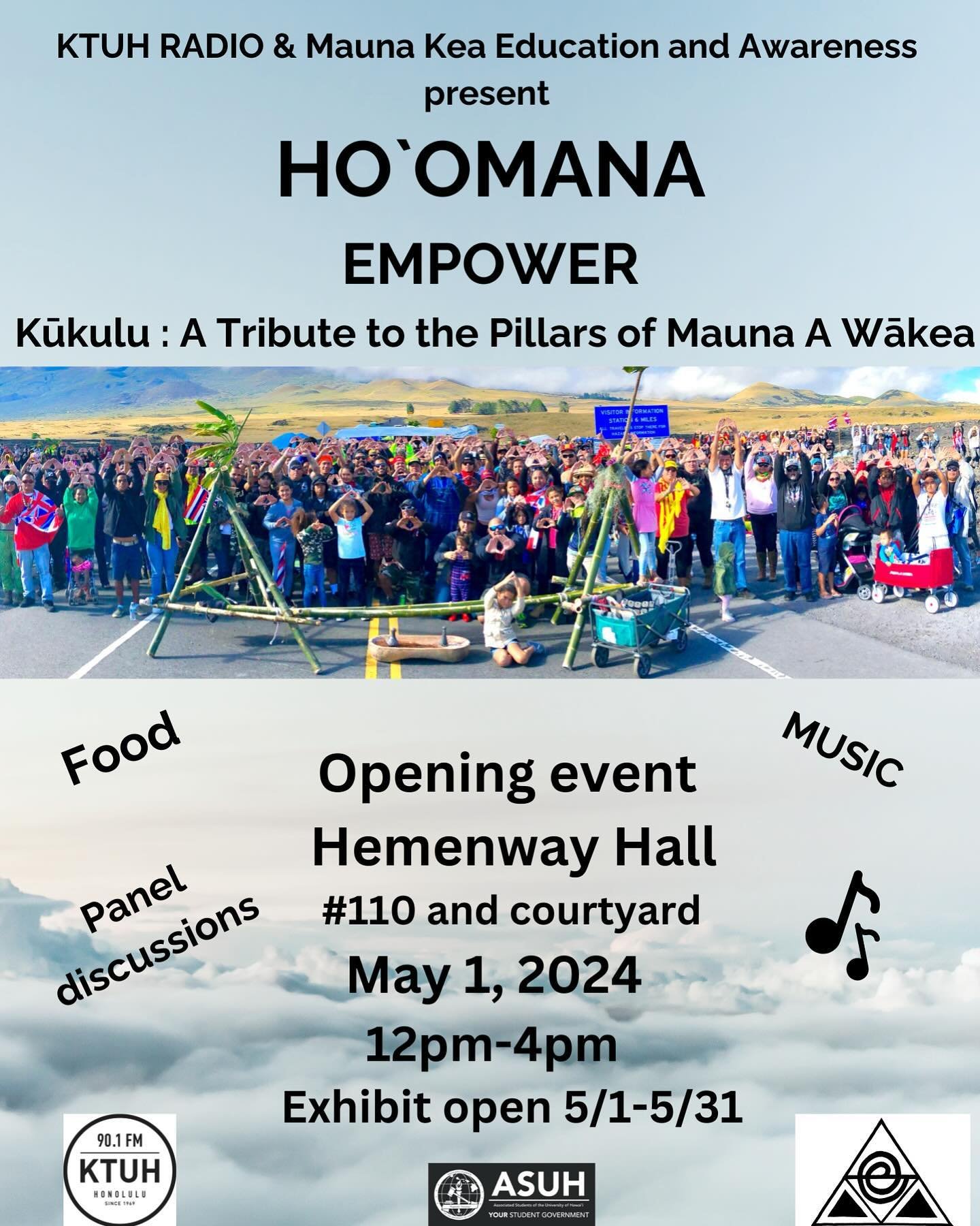Hope to see you at UHMānoa today!  5/1 From 12-4 at the Hemenway Hall 110 Courtyard!  Blessing/opening at 12! Exhibit open !  La&rsquo;amea Paleka will be sharing music, panel discussion with Dr. Jon Osorio, Pua Case and Shelley Muneoka ! There&rsquo