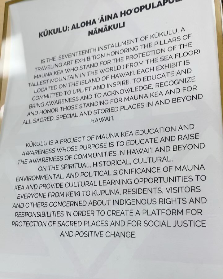 Repost from @hulaharley15 Now at the Nānākuli Library !  Stop by and see this Kūkulu exhibit honoring those who stand, the pillars protecting Mauna Kea and all sacred places! Mahalo to Kylie and the staff!  The exhibit - turn right after entering!  O