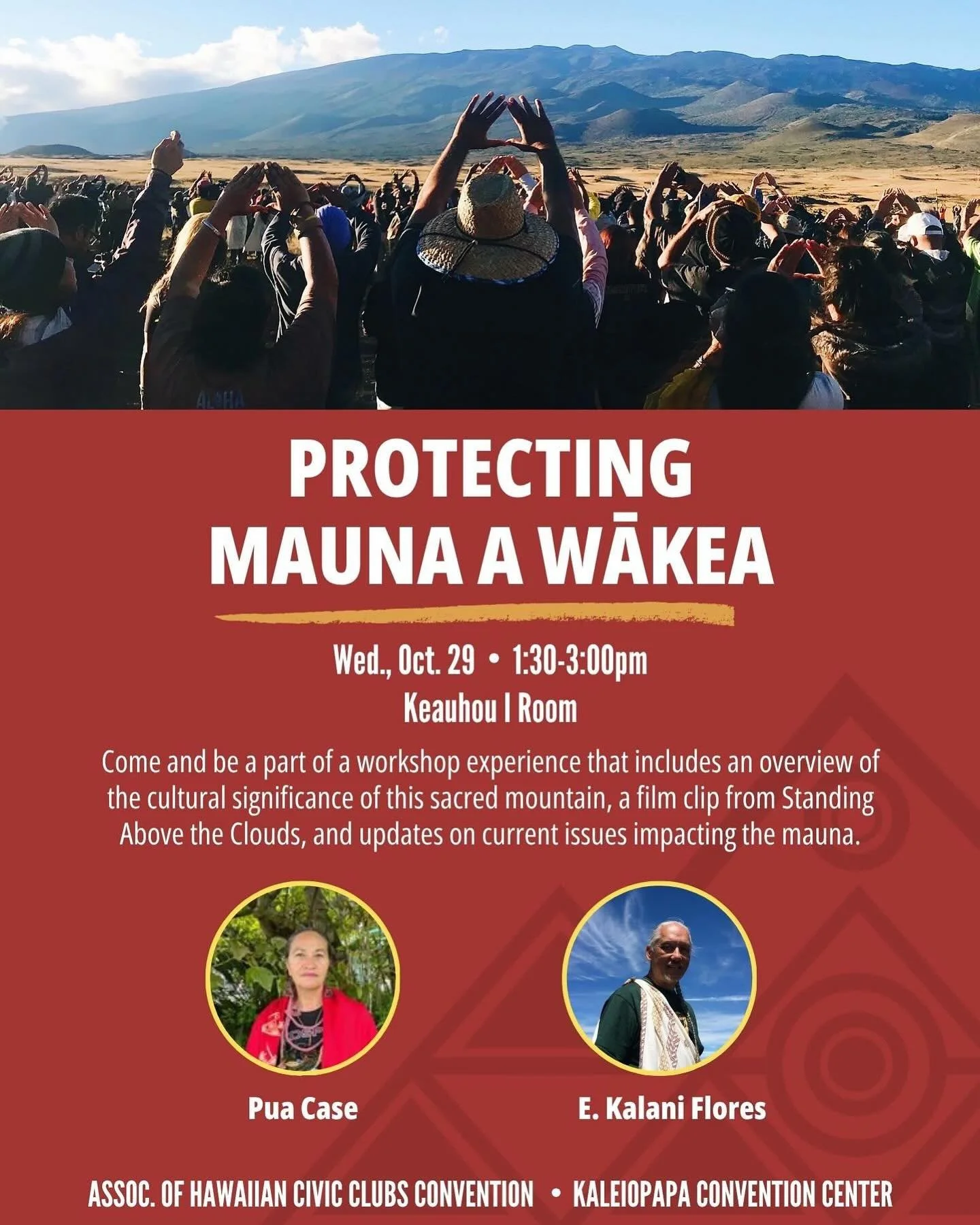It will be Mauna Kea Wear Wednesday at the convention all day today. Petition also very close to 499,000. Five signatures away! Link in bio.