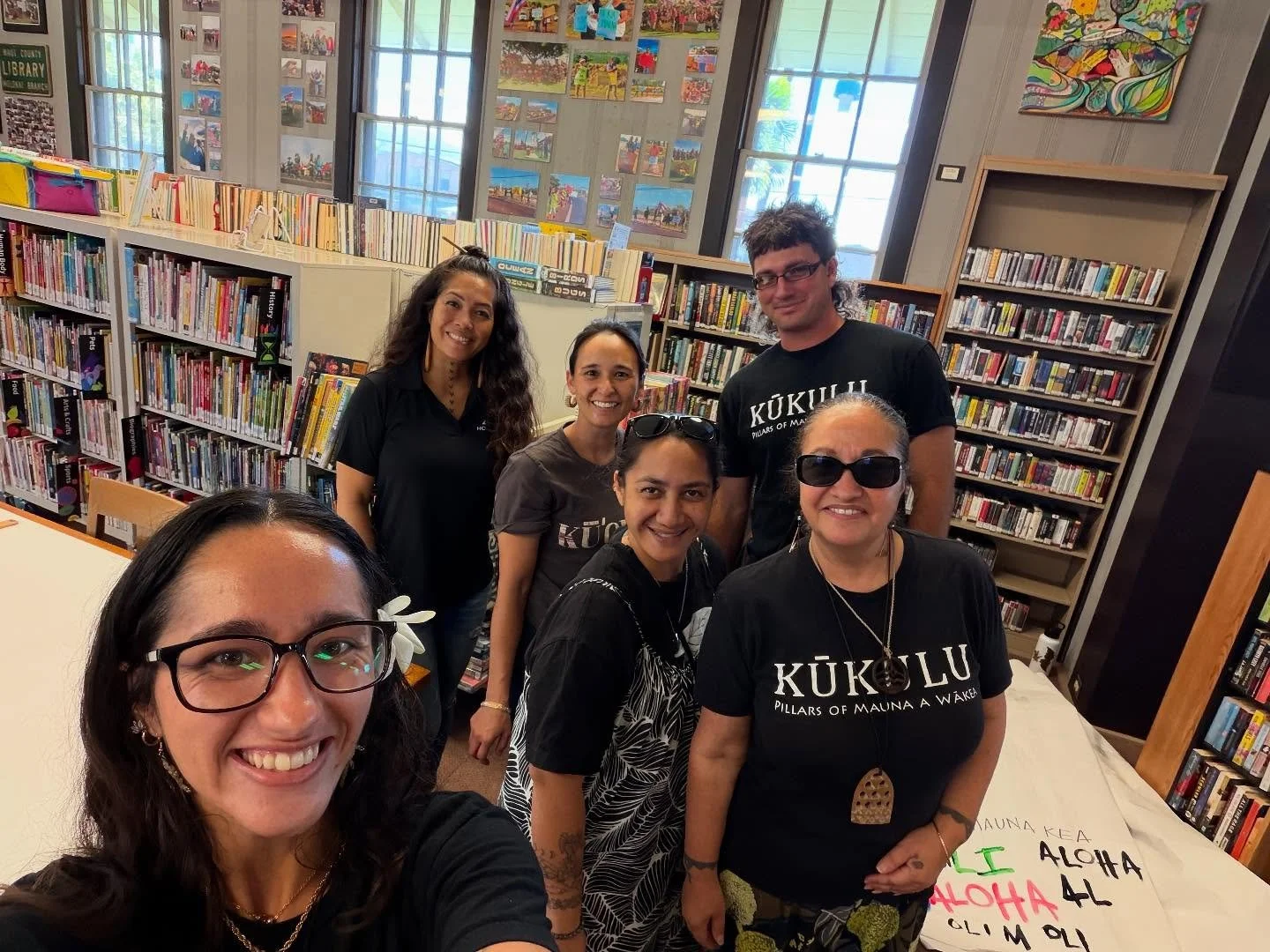 Mauna Kea Wear Wednesday as we prepare for Kűkulu - Kū 'A'ahu at the Molokai Public Library. Tomorrow's opening at 5:30 will be extra special!