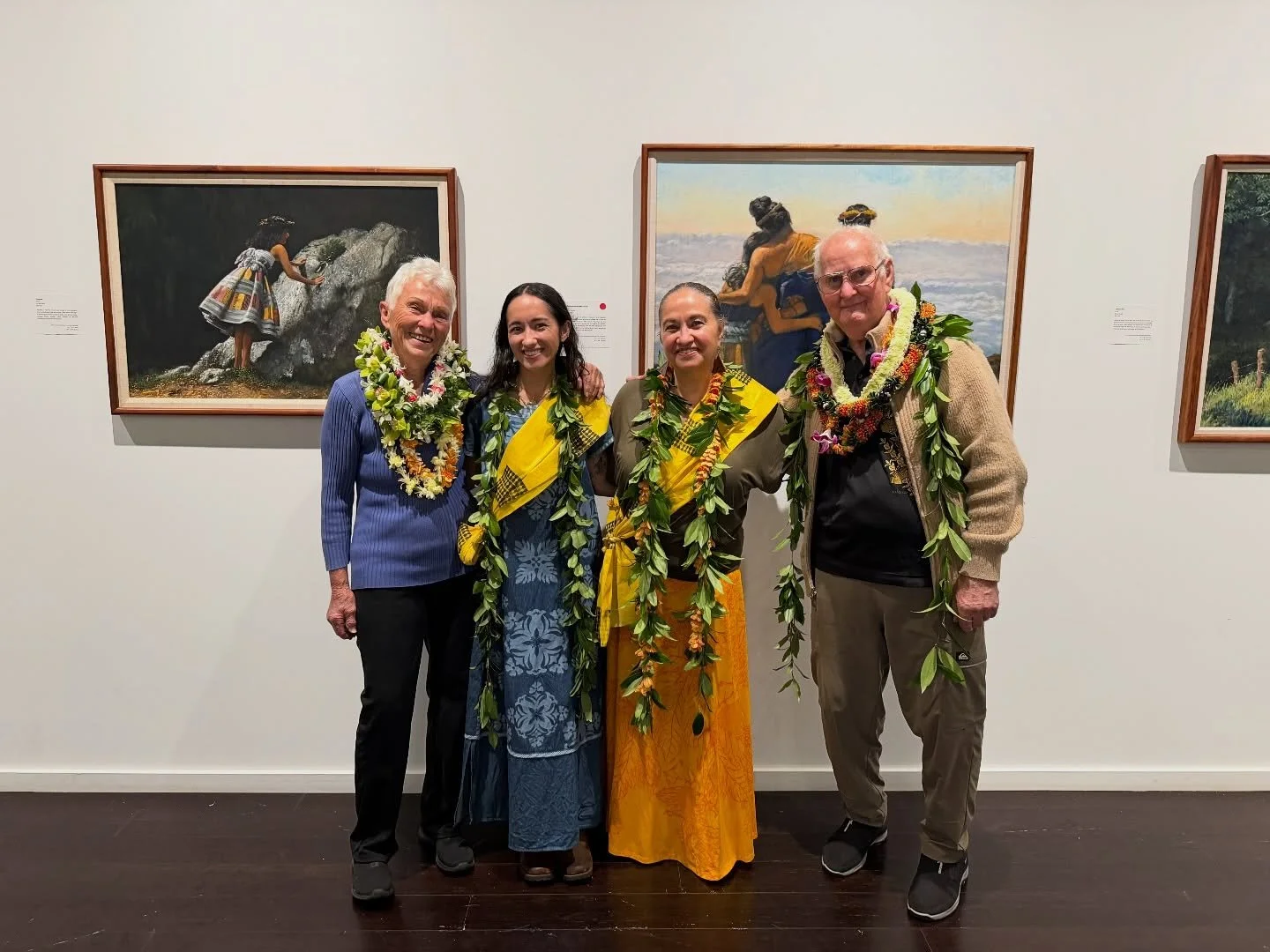 An honor to help open another beautiful exhibit at Kahilu Theatre! This is an exhibit featuring art by Edwin Kayton and Brook Kapūkuniahi Parker, as they showcase Hawai&rsquo;i past &amp; present. From the ali&rsquo;i and people of ancient times, to 