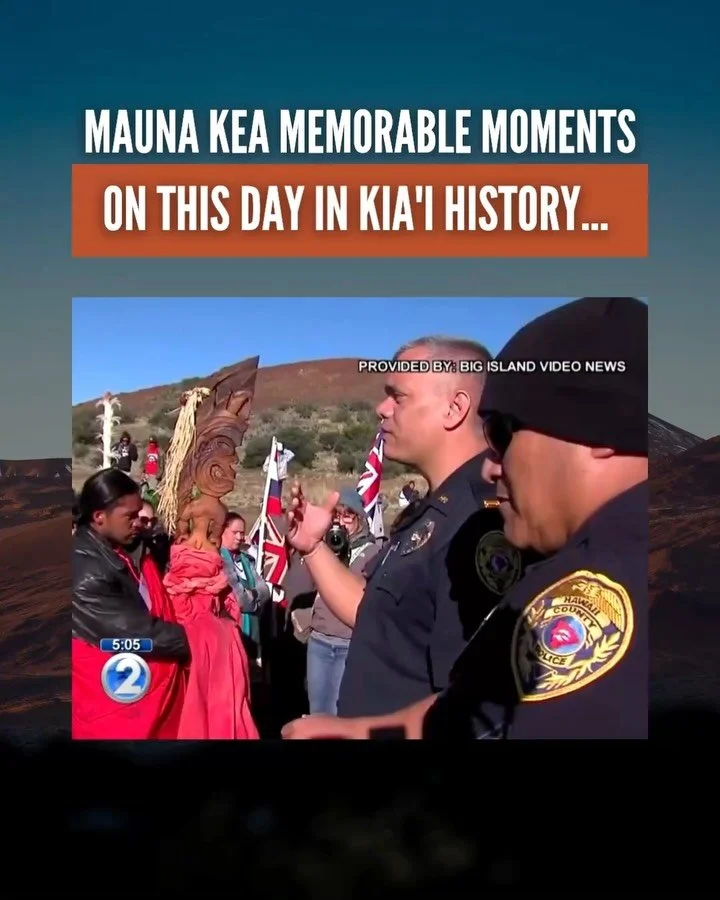 On this very significant day, I remember heading up the mountain after receiving a call in my classroom that Hāwane was heading up the mauna and that the police were chasing &nbsp;after them. As I drove with Chief Caleen Sisk of the Winnemem Wintu at