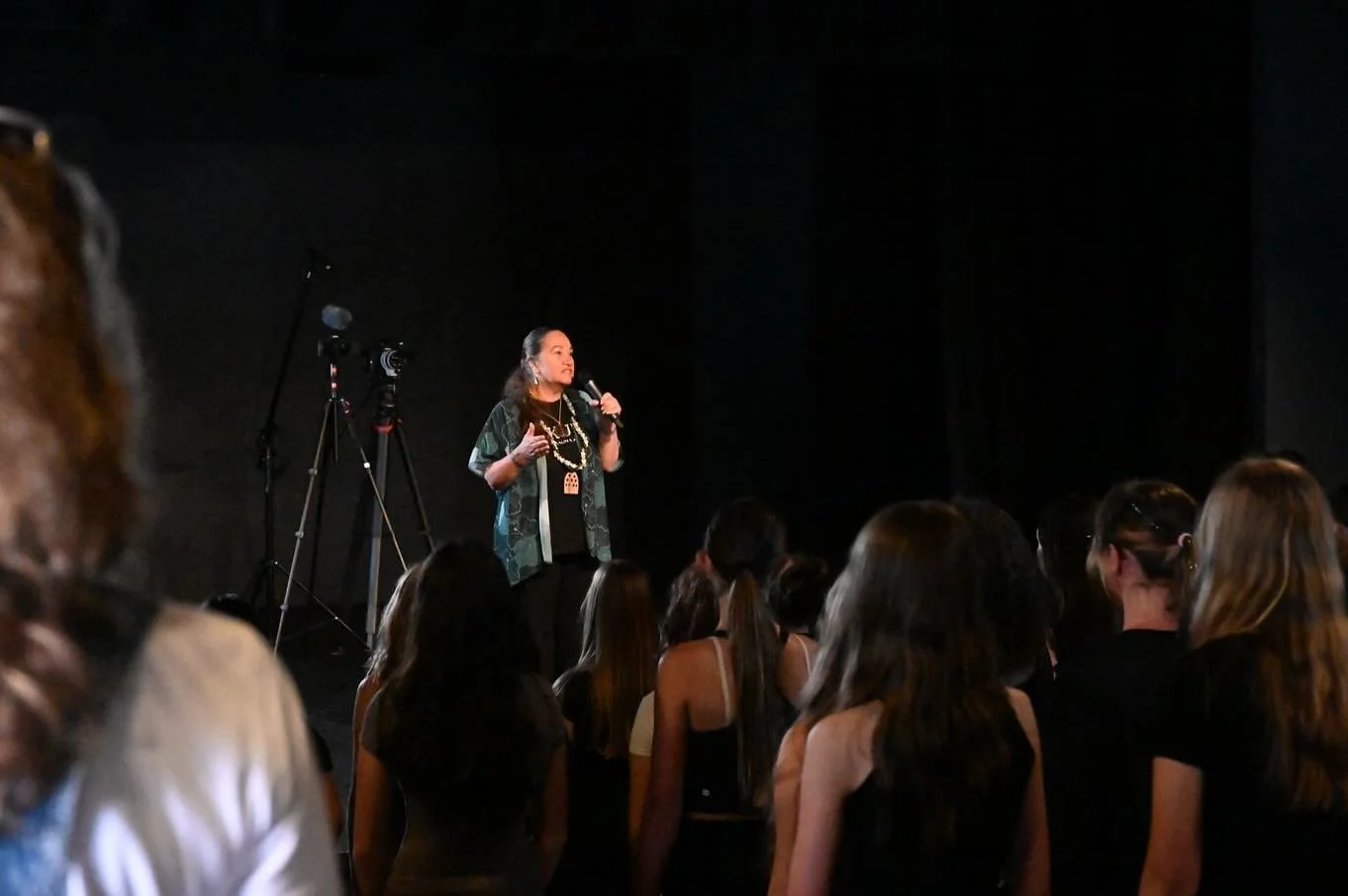 When it's Mauna Kea Wear Wednesday and you're at a school in the community leading the videotaping of Malana Mai Ka'ū, that's part of what we do from MKEA for the Mauna.