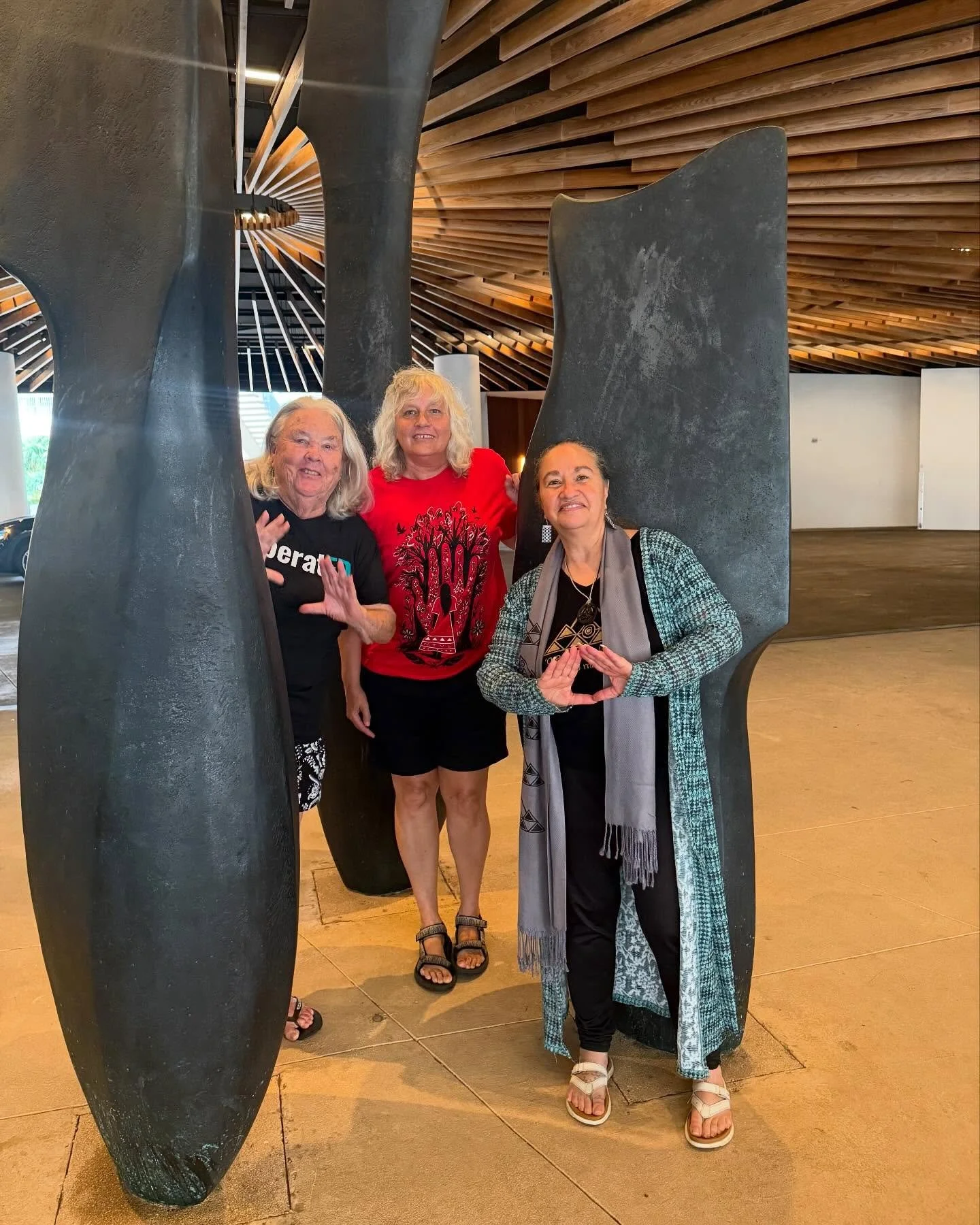 Mauna Kea Wear Wednesday with two of my favorite people who do so much to contribute to the work that we do in this collective commitment that we share. These pictures are of us yesterday as I'm here on O'ahu first getting into our picture ready posi