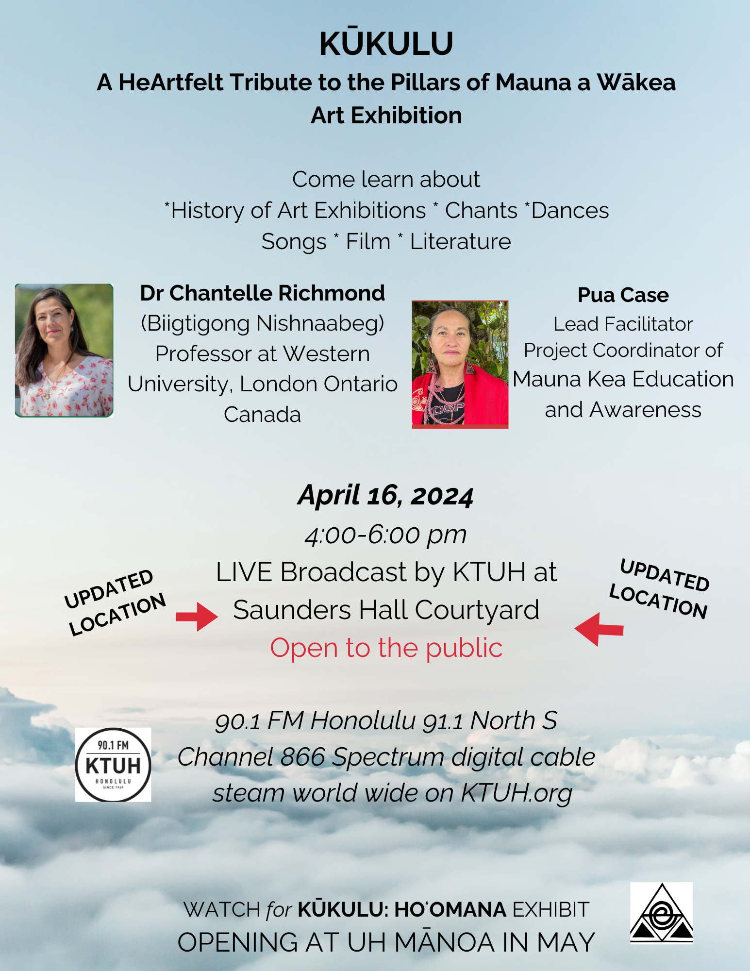 KTUH, NHSS, MKEA Presents An Overview of KŪKULU A HeArtfelt Tribute to the Pillars of Mauna a Wākea Art Exhibition Come and Learn about History of Art Exhibitions  Chants, Dances and Songs,  Film,MOST RECENT 4:9.png
