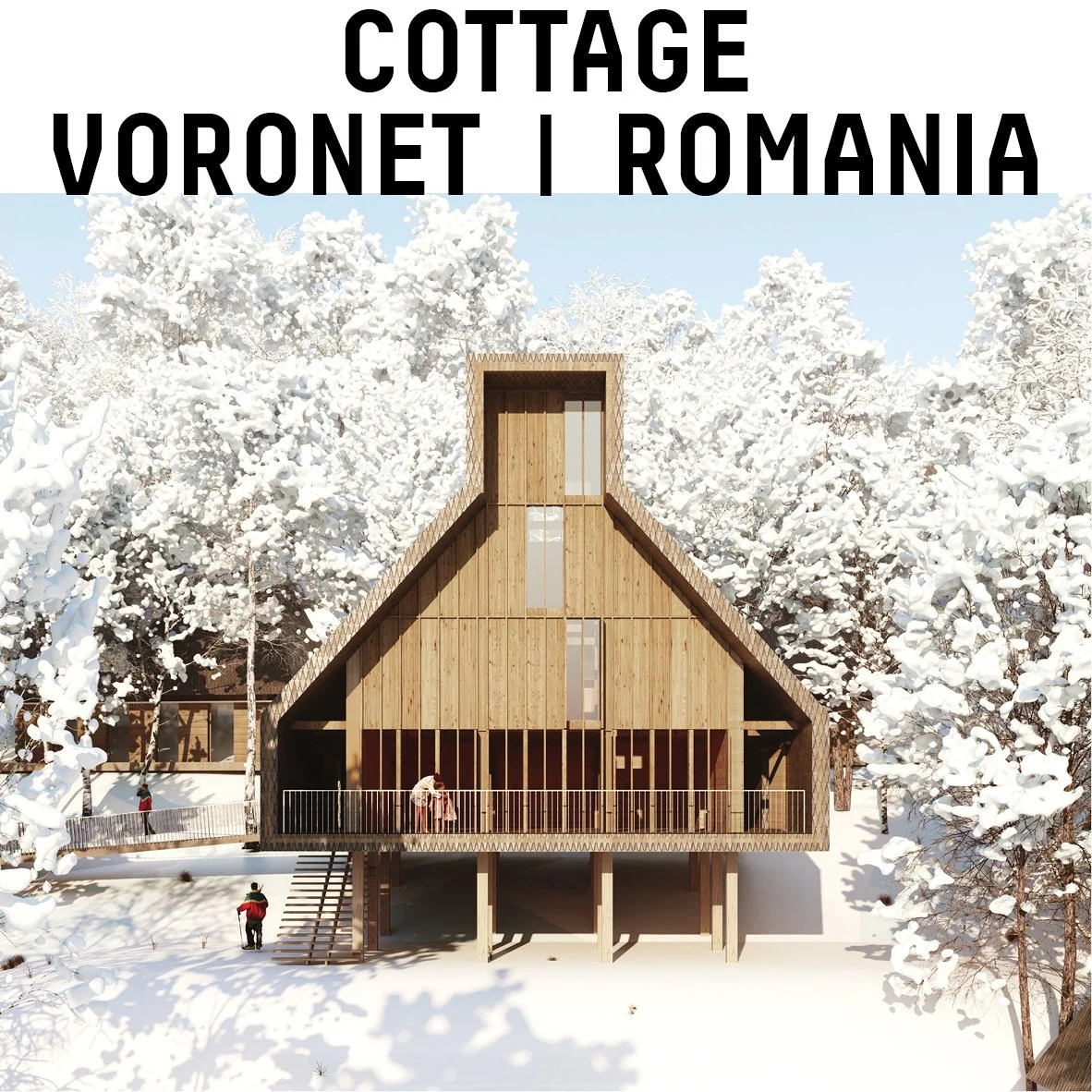 Notre projet de cottage à Voronet, en Roumanie, s’inspire des maisons de montagne roumaines traditionnelles. 