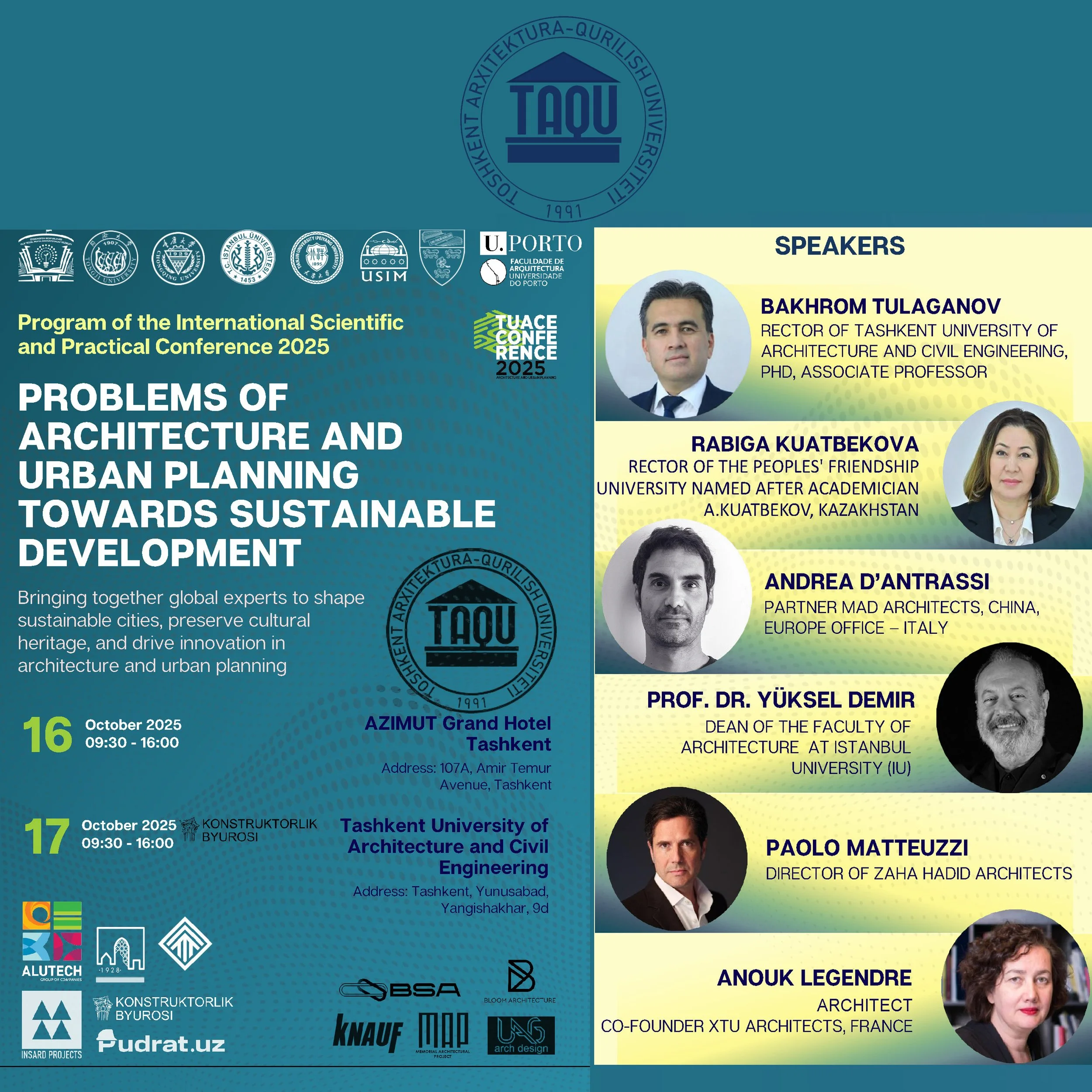 XTU at the TAQU University in Tashkent conference in Uzbekistan!