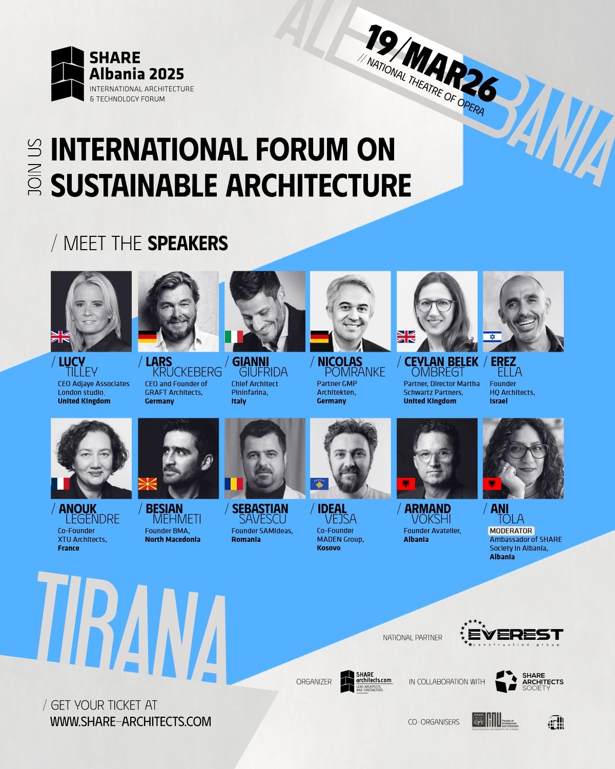 XTU will be in Tirana on March 19 for a SHAREarchitects conference! 🌍 