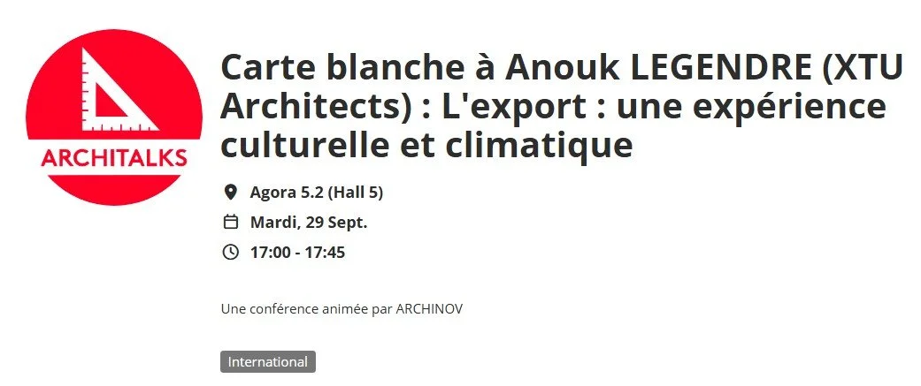 Carte blanche à Anouk LEGENDRE lors de la table ronde de BATIMAT