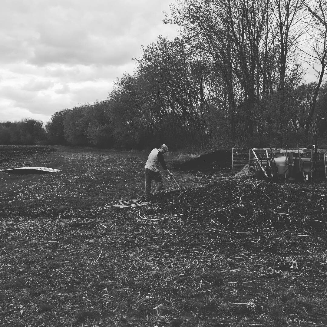 John is working hard to make sure we all have great compost to use in our plots!