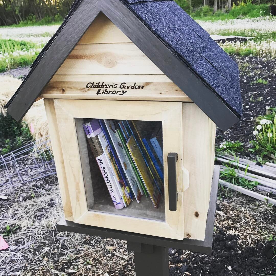 A perfect &quot;little library&quot; for the children's garden. Beautiful craftsmanship on this cute little gem.