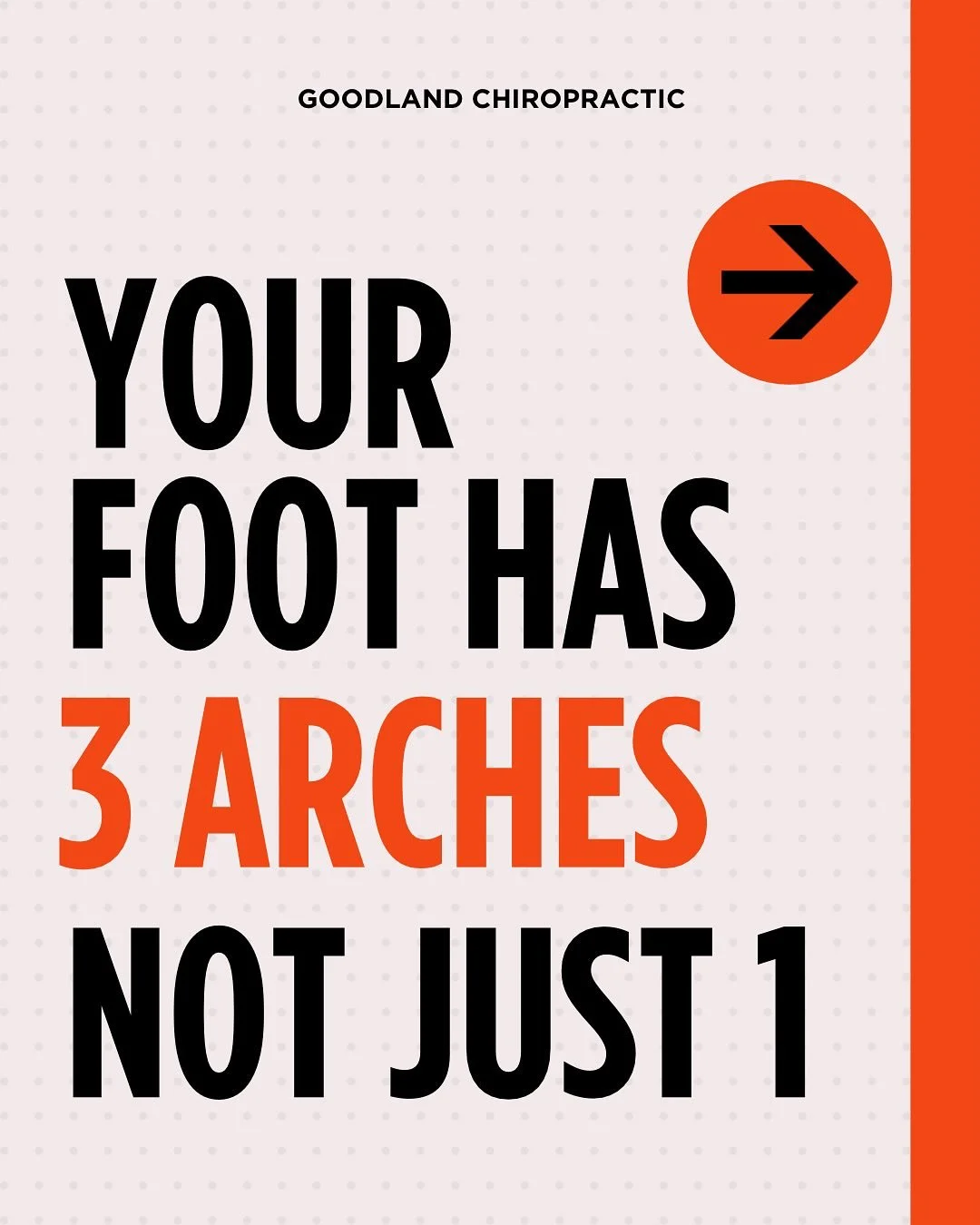 Your foot doesn&rsquo;t have one arch &mdash; it has THREE. 👣

And they work together like a tripod to support your entire body.

Most people only focus on the medial arch (the one that &ldquo;collapses&rdquo;). But without the lateral and transvers