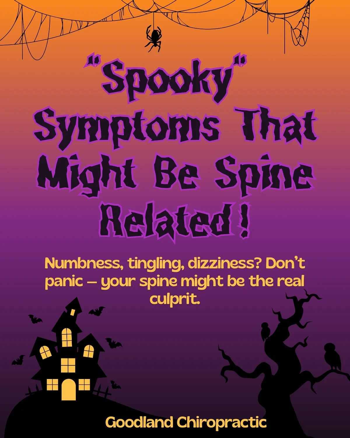 Feeling a little spooked by strange sensations like numbness, tingling, or vertigo? 👻 

Sometimes the cause isn&rsquo;t so mysterious &mdash; your spine and nervous system may be sending a signal! 🧠💫 

Let&rsquo;s take the scare out of your sympto
